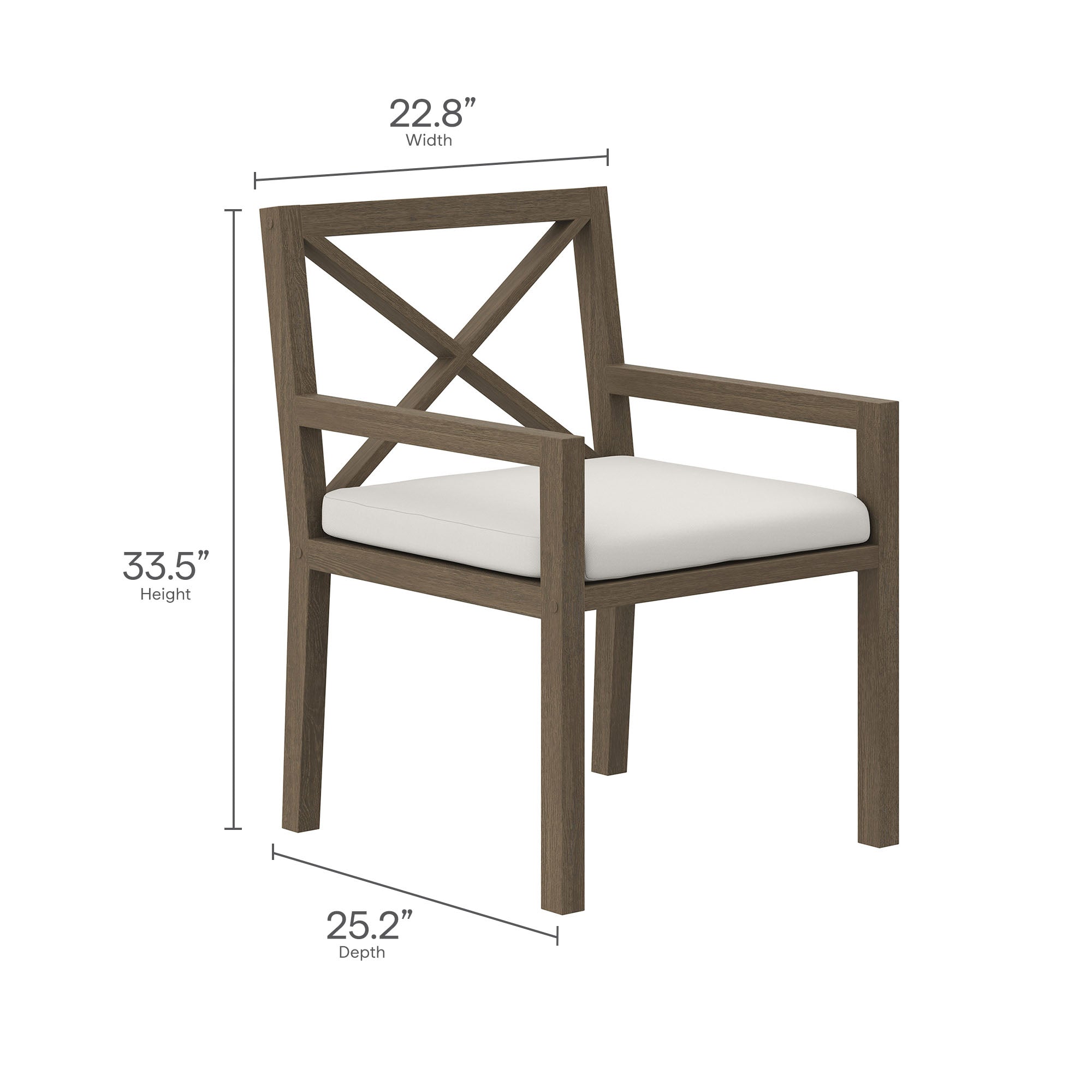 Northlake Outdoor Patio Teak Dining Armchair by Modway - Best Buy Furniture