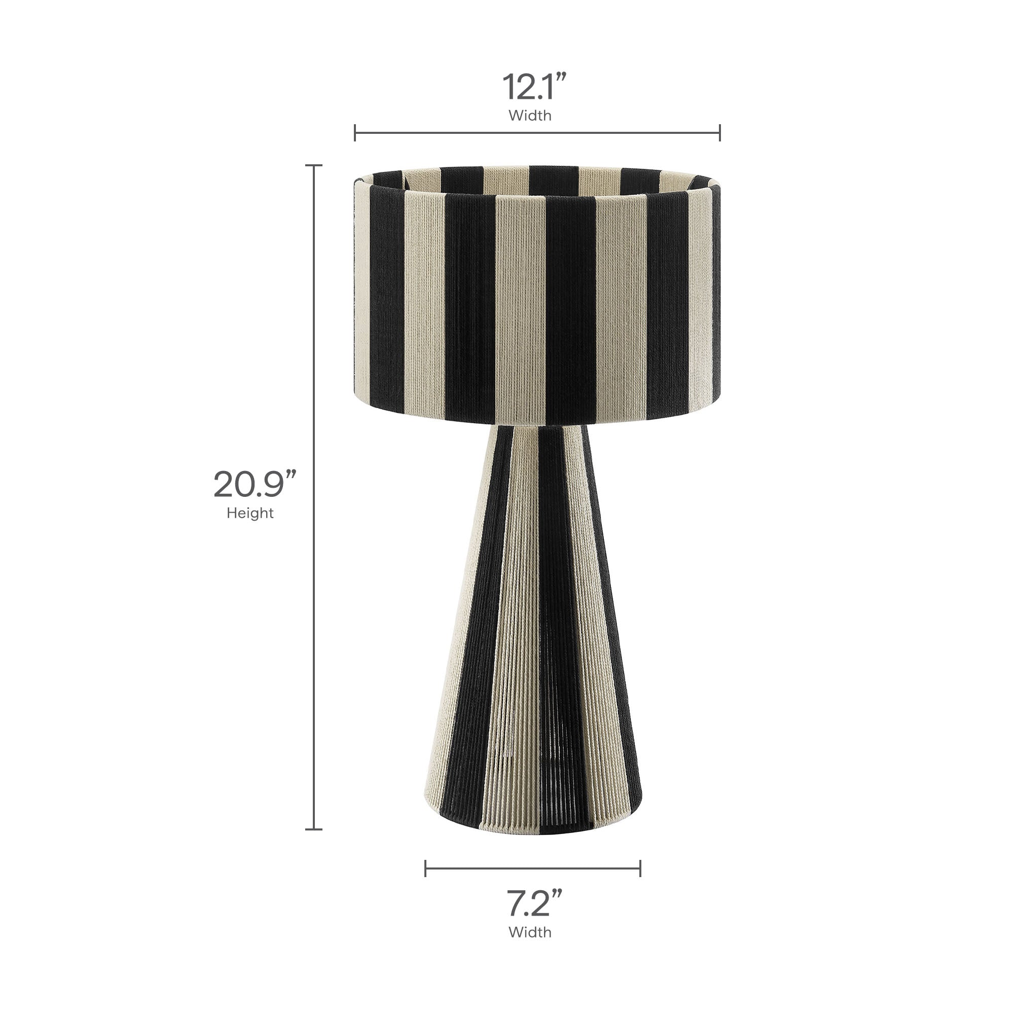 Renae Handwoven Cotton Thread Striped Table Lamp by Modway - Best Buy Furniture