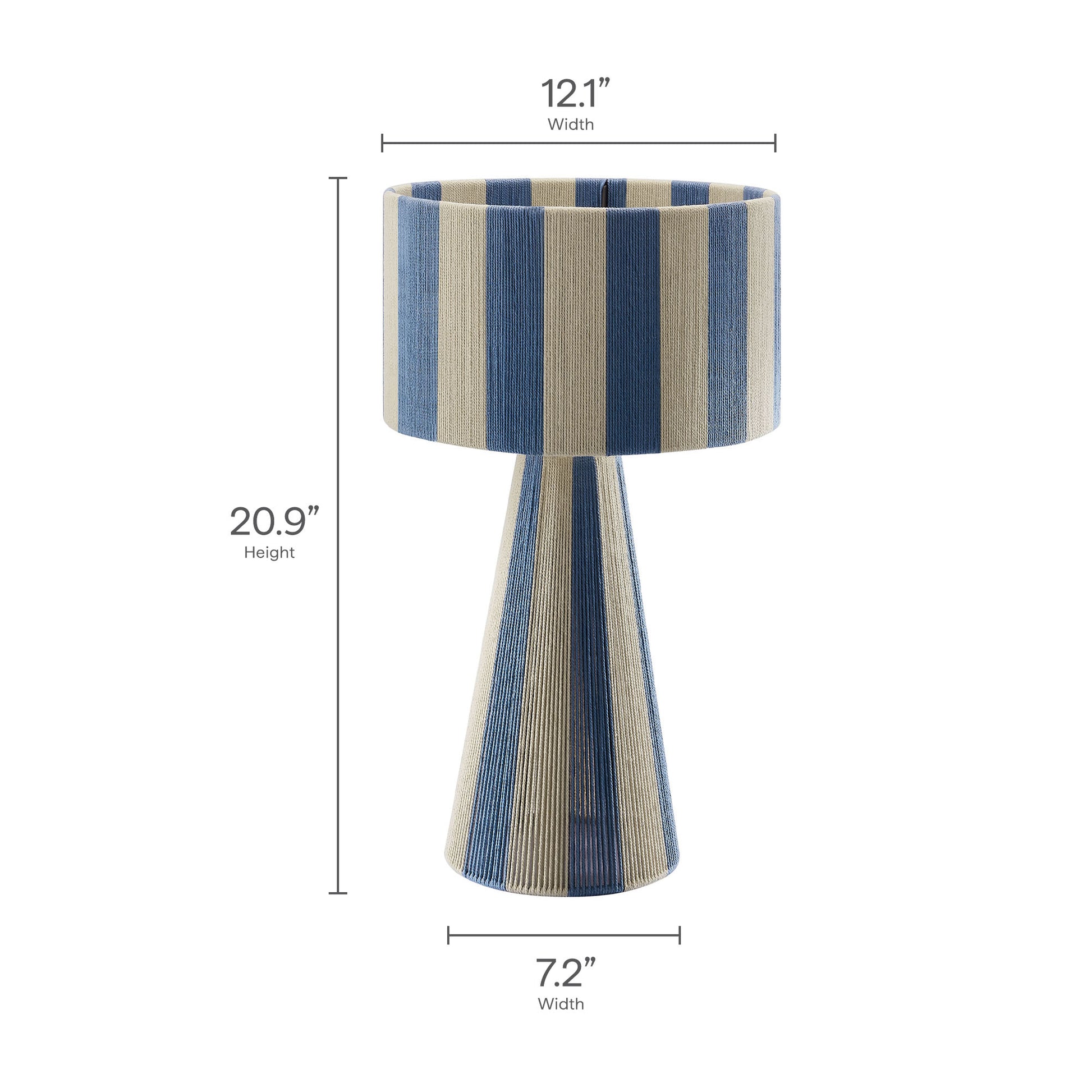 Renae Handwoven Cotton Thread Striped Table Lamp by Modway - Best Buy Furniture