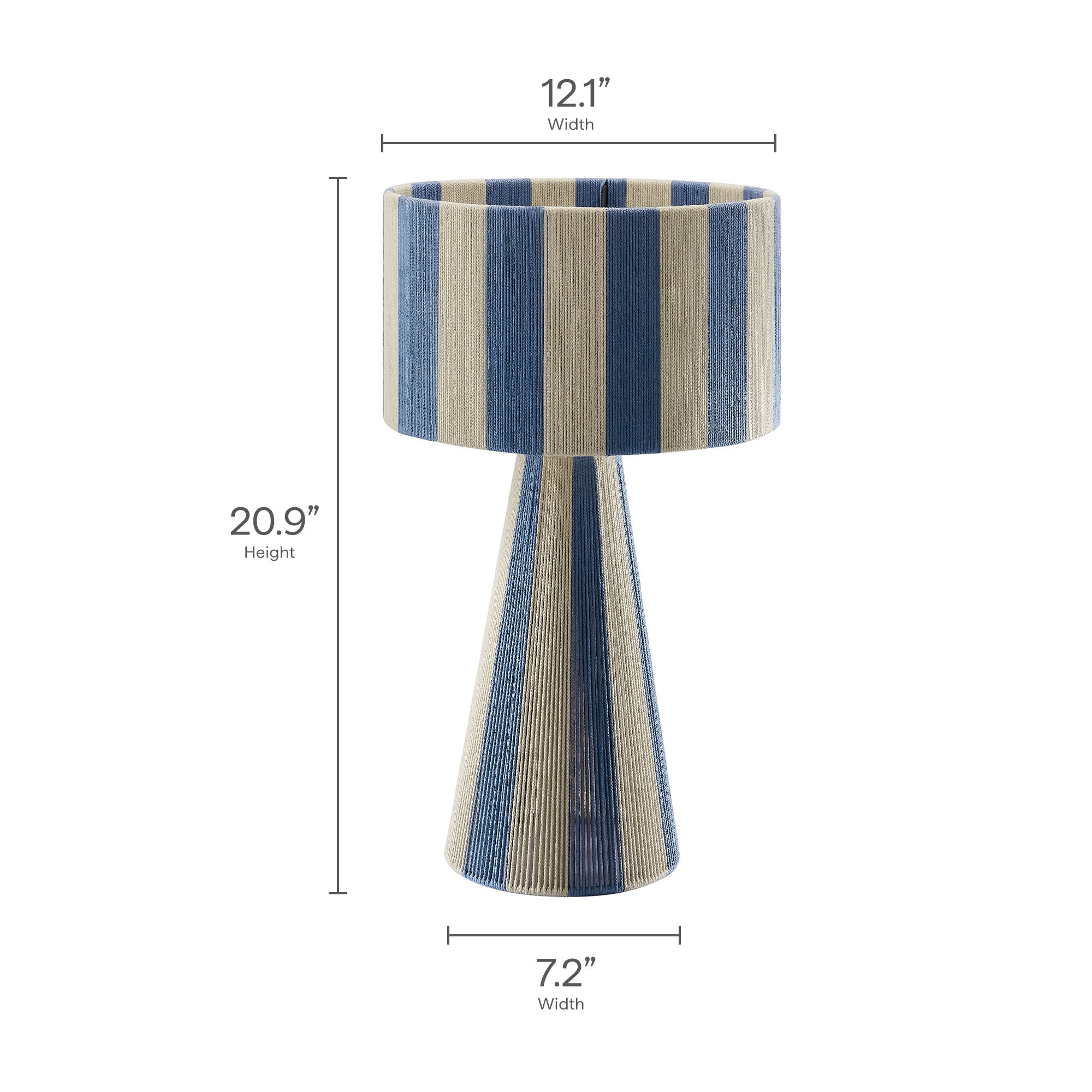 Renae Handwoven Cotton Thread Striped Table Lamp by Modway - Best Buy Furniture