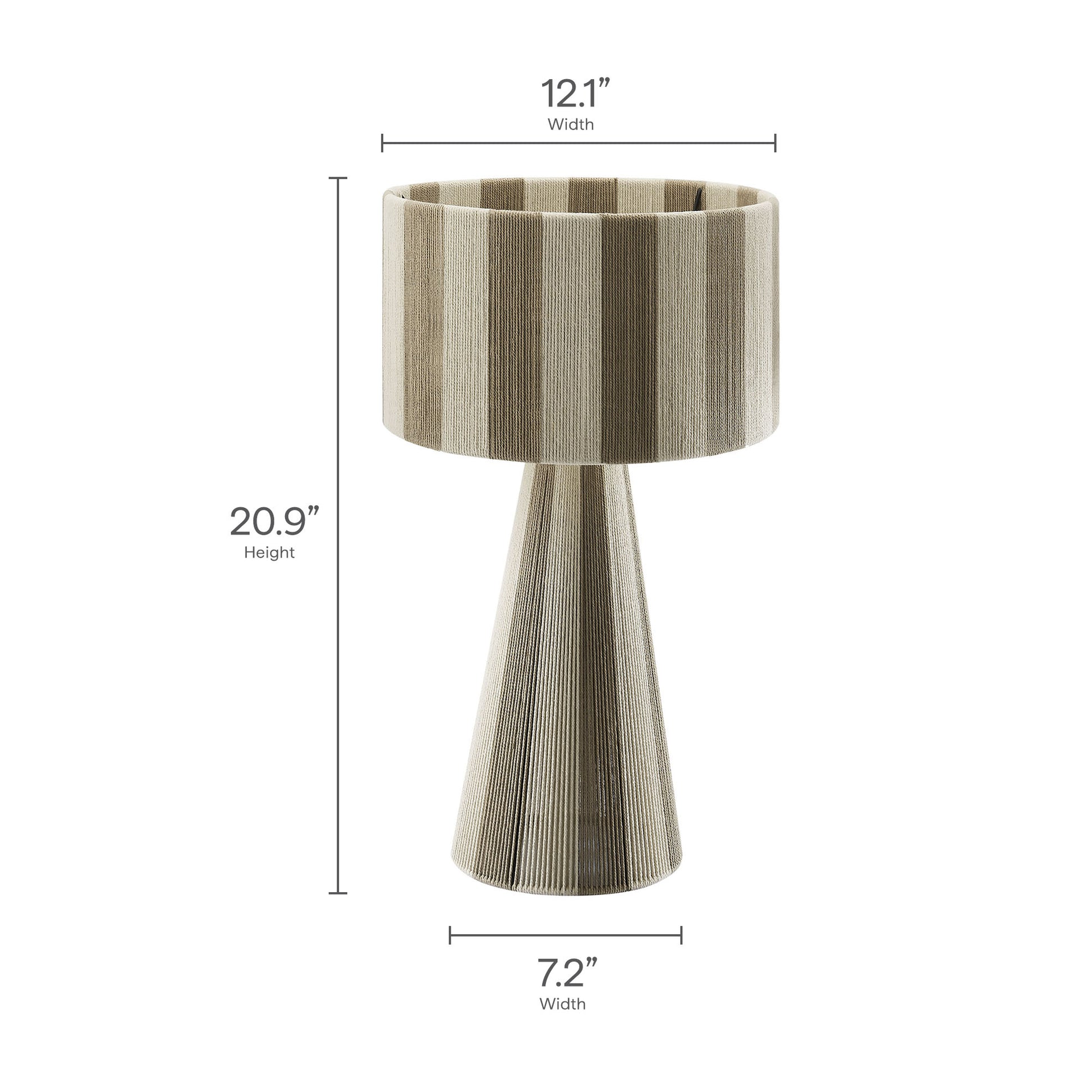 Renae Handwoven Cotton Thread Striped Table Lamp by Modway - Best Buy Furniture