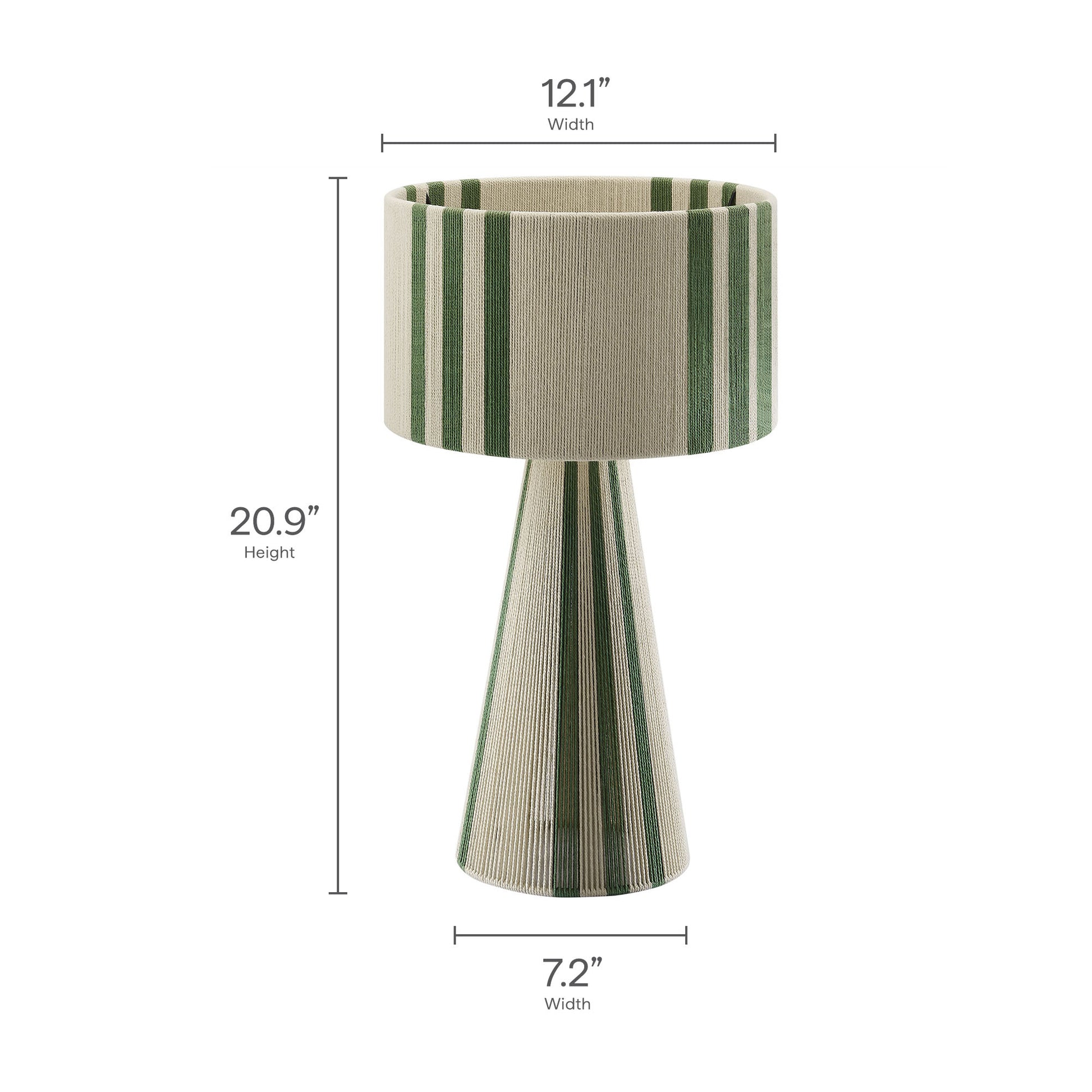 Gia Handwoven Cotton Thread Striped or Plain Table Lamp by Modway - Best Buy Furniture