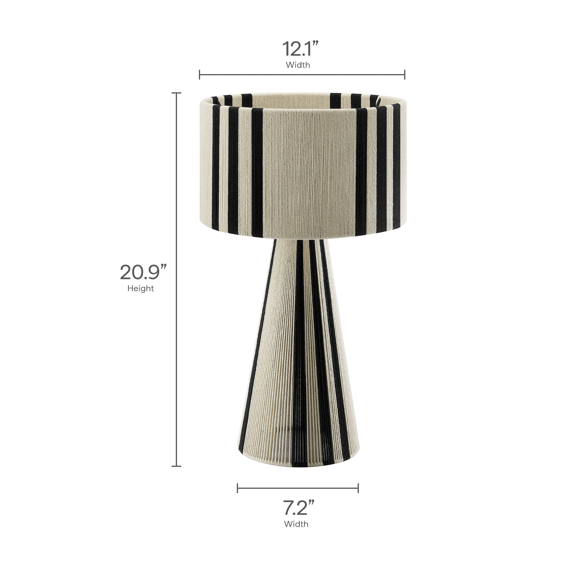 Gia Handwoven Cotton Thread Striped or Plain Table Lamp by Modway - Best Buy Furniture