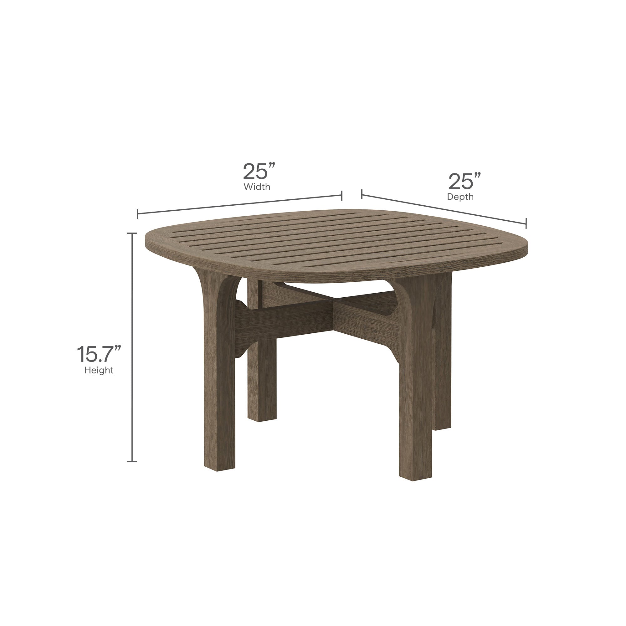 Saratoga Square Outdoor Patio Teak Wood Side Table by Modway - Best Buy Furniture