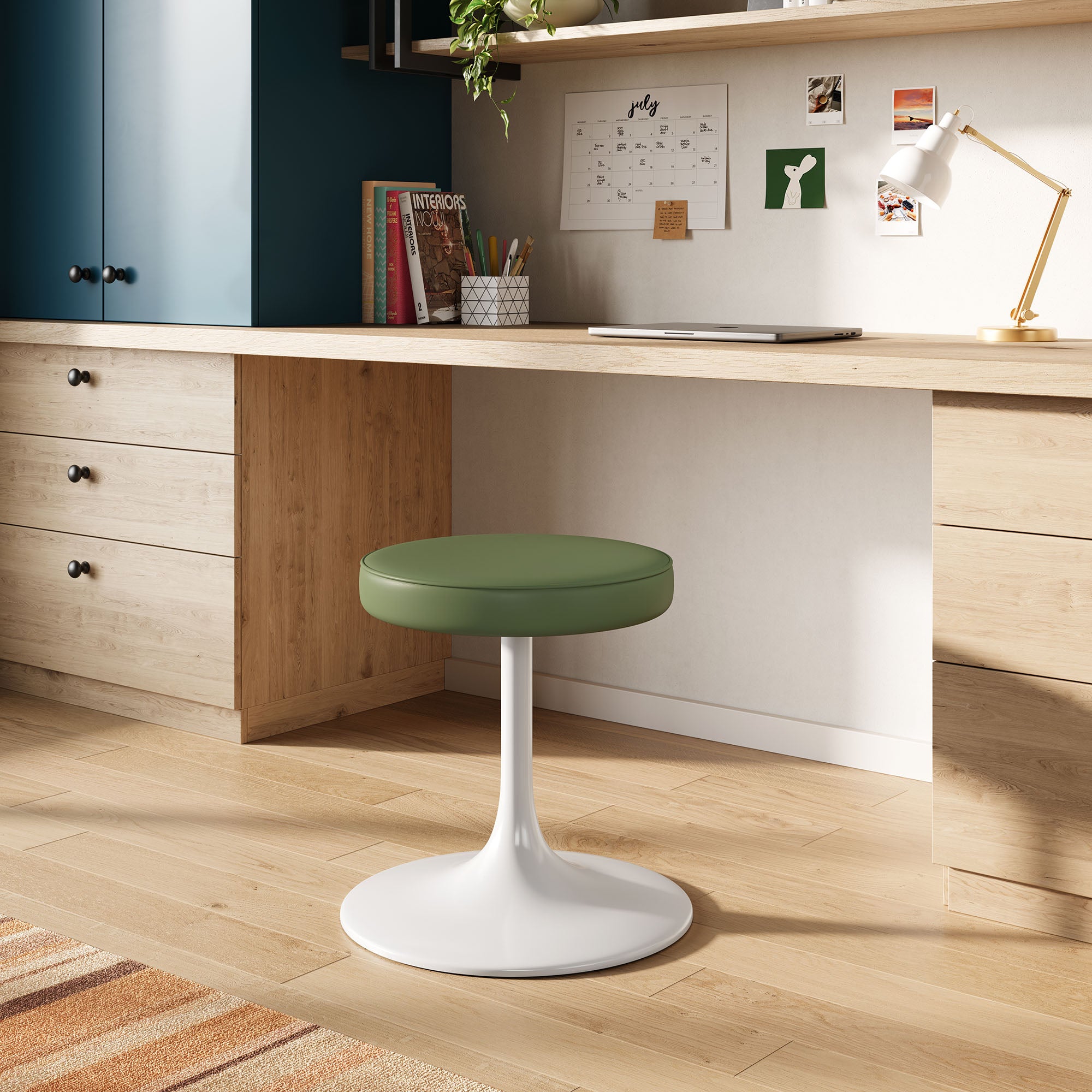 Lippa Vegan Leather Round Stool by Modway - Best Buy Furniture