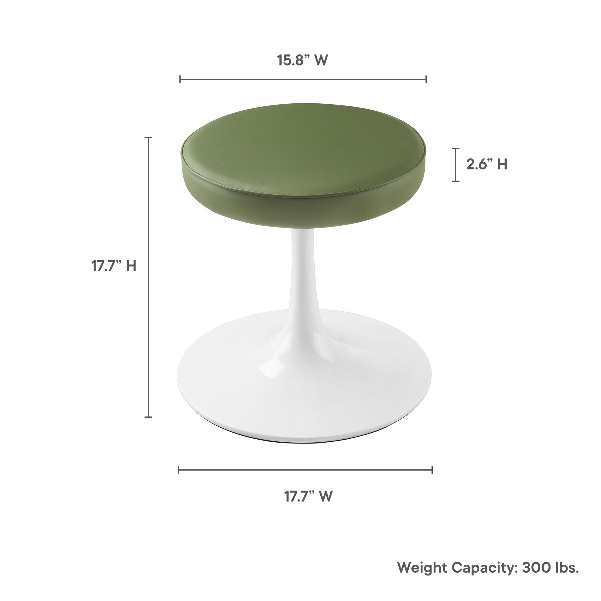 Lippa Vegan Leather Round Stool by Modway - Best Buy Furniture