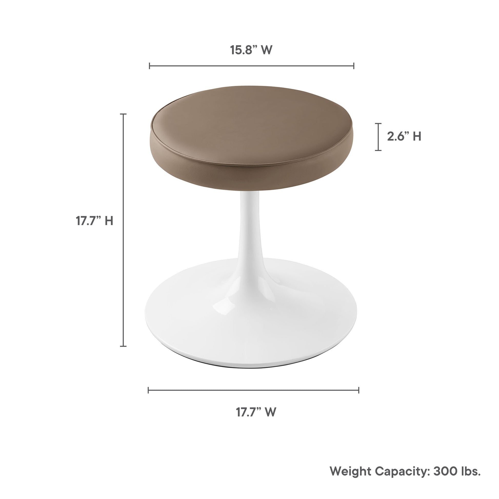 Lippa Vegan Leather Round Stool by Modway - Best Buy Furniture