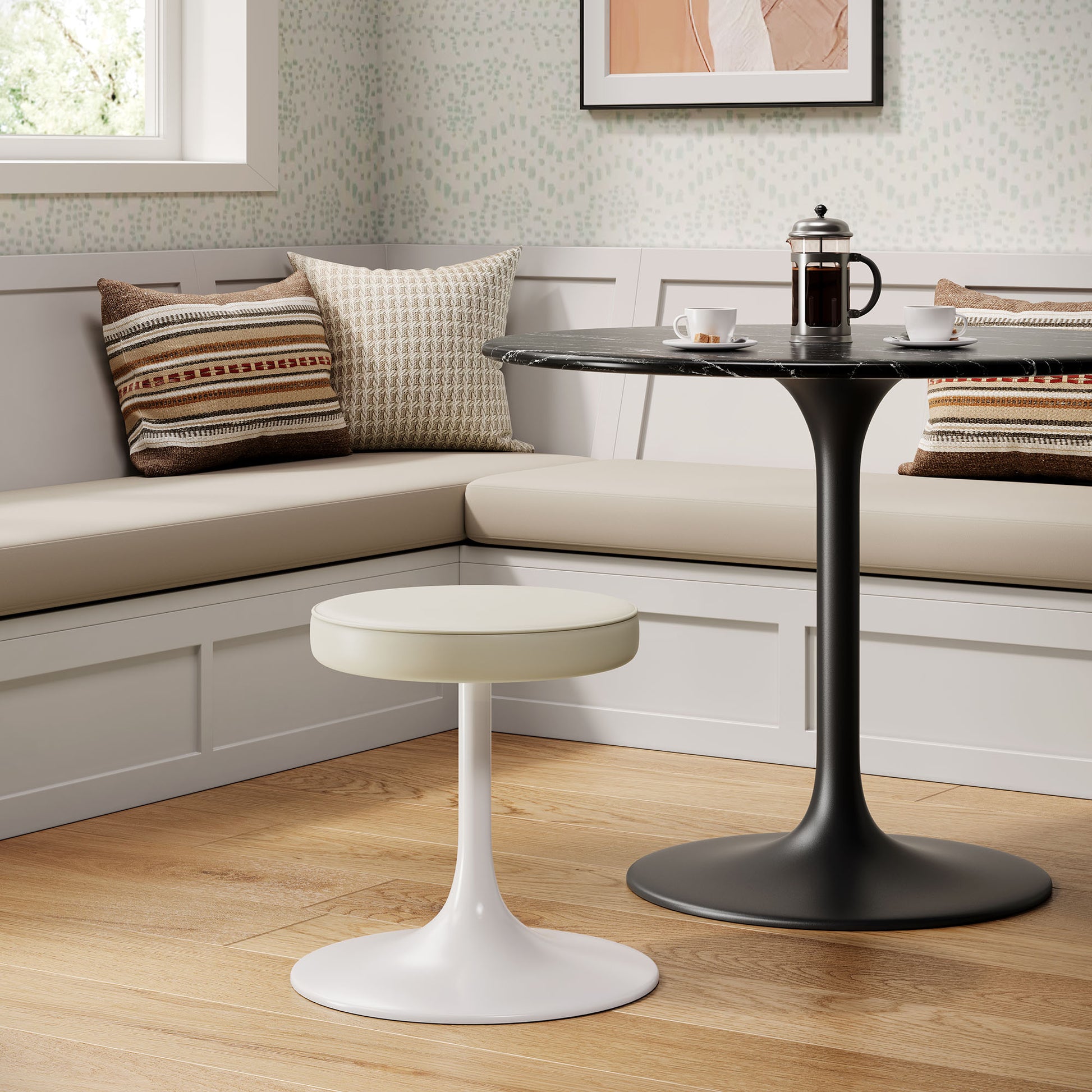Lippa Vegan Leather Round Stool by Modway - Best Buy Furniture