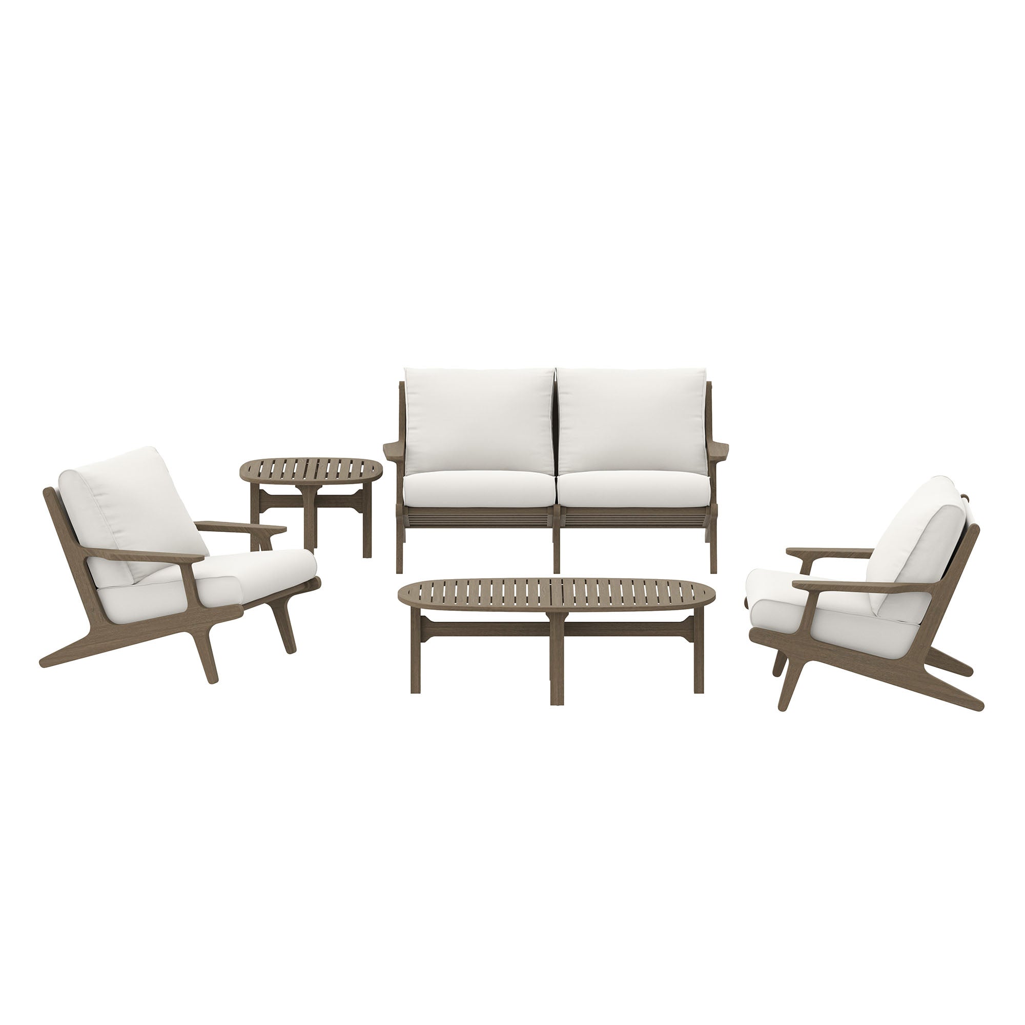 Saratoga 5-Piece Outdoor Patio Teak Wood Furniture Set by Modway - Best Buy Furniture