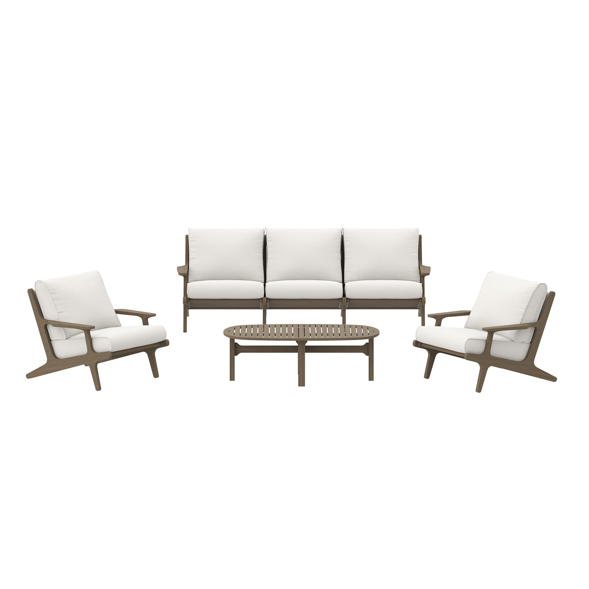 Saratoga 4-Piece Outdoor Patio Teak Wood Furniture Set by Modway - Best Buy Furniture