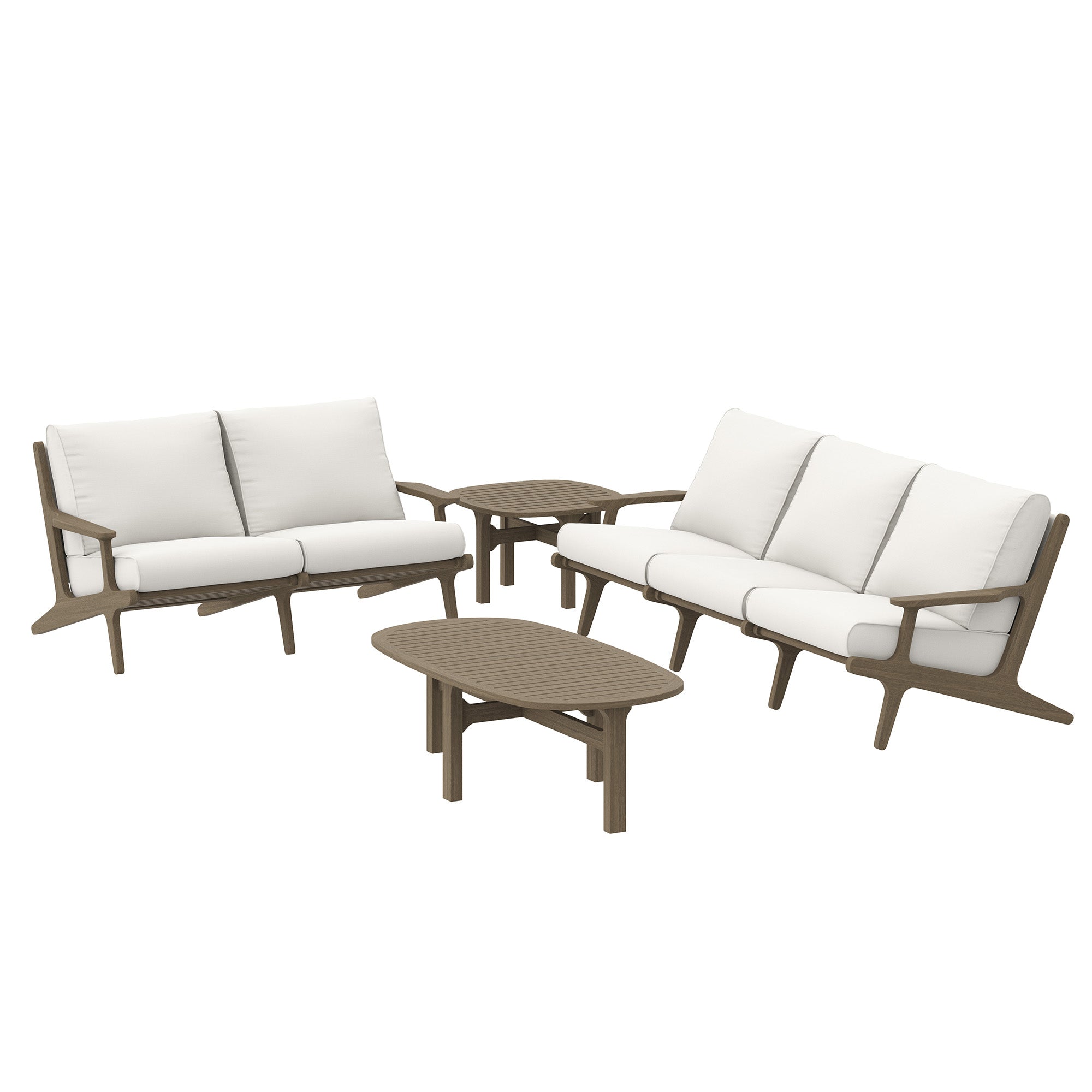 Saratoga 4-Piece Outdoor Patio Teak Wood Furniture Set by Modway - Best Buy Furniture