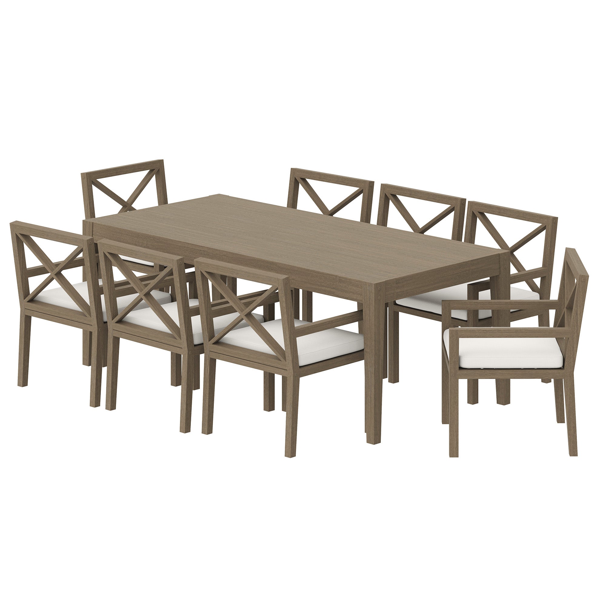 Northlake 9-Piece Outdoor Patio Teak Wood Dining Set by Modway - Best Buy Furniture