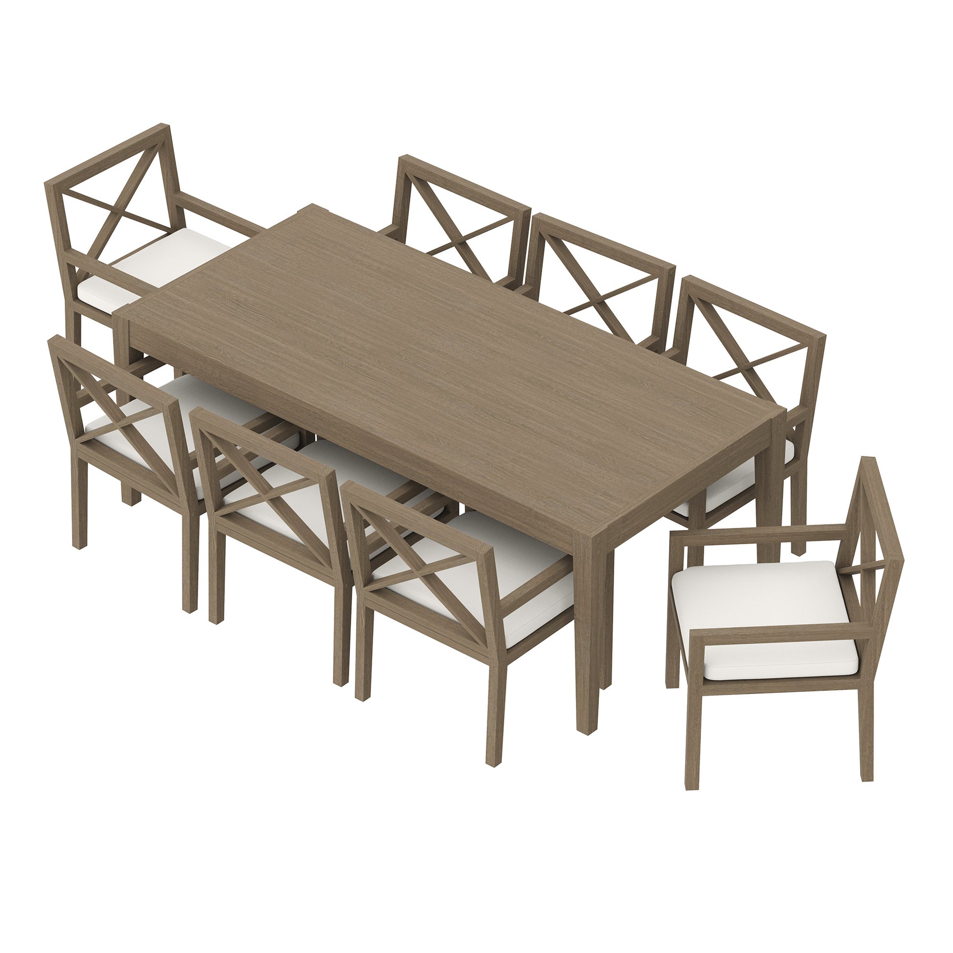 Northlake 9-Piece Outdoor Patio Teak Wood Dining Set by Modway - Best Buy Furniture