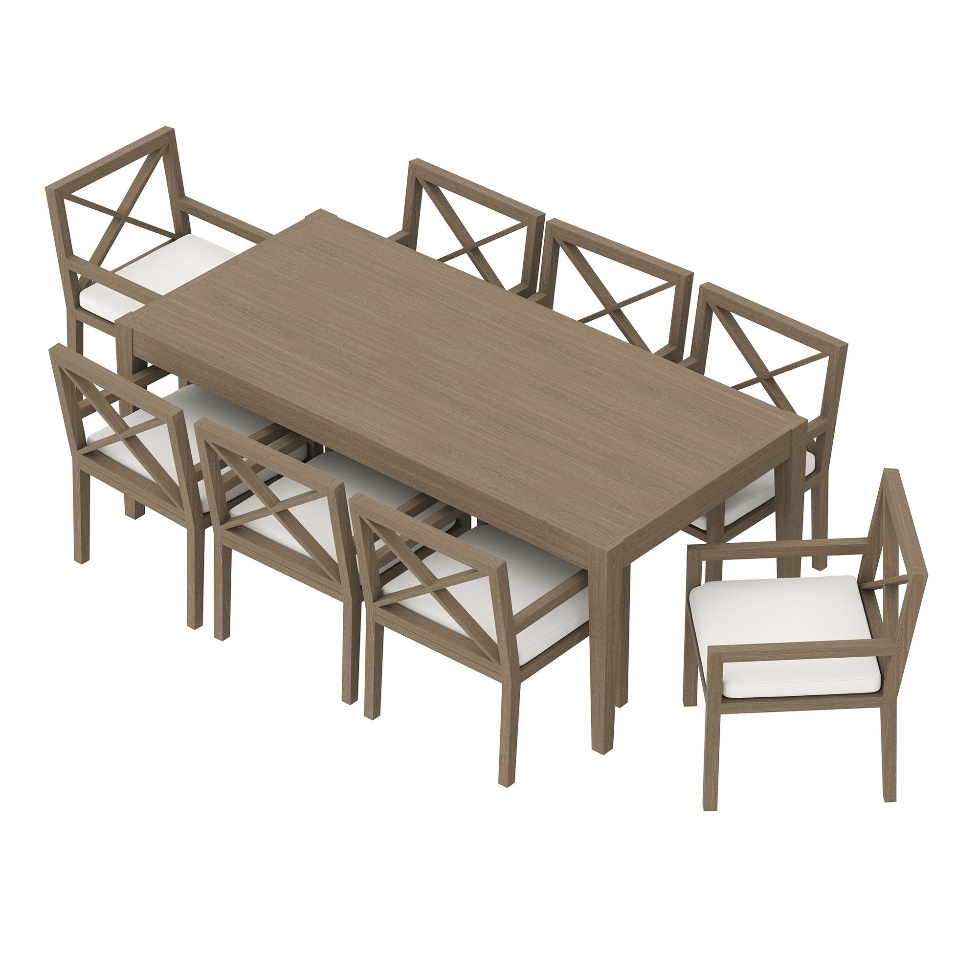Northlake 9-Piece Outdoor Patio Teak Wood Dining Set by Modway - Best Buy Furniture