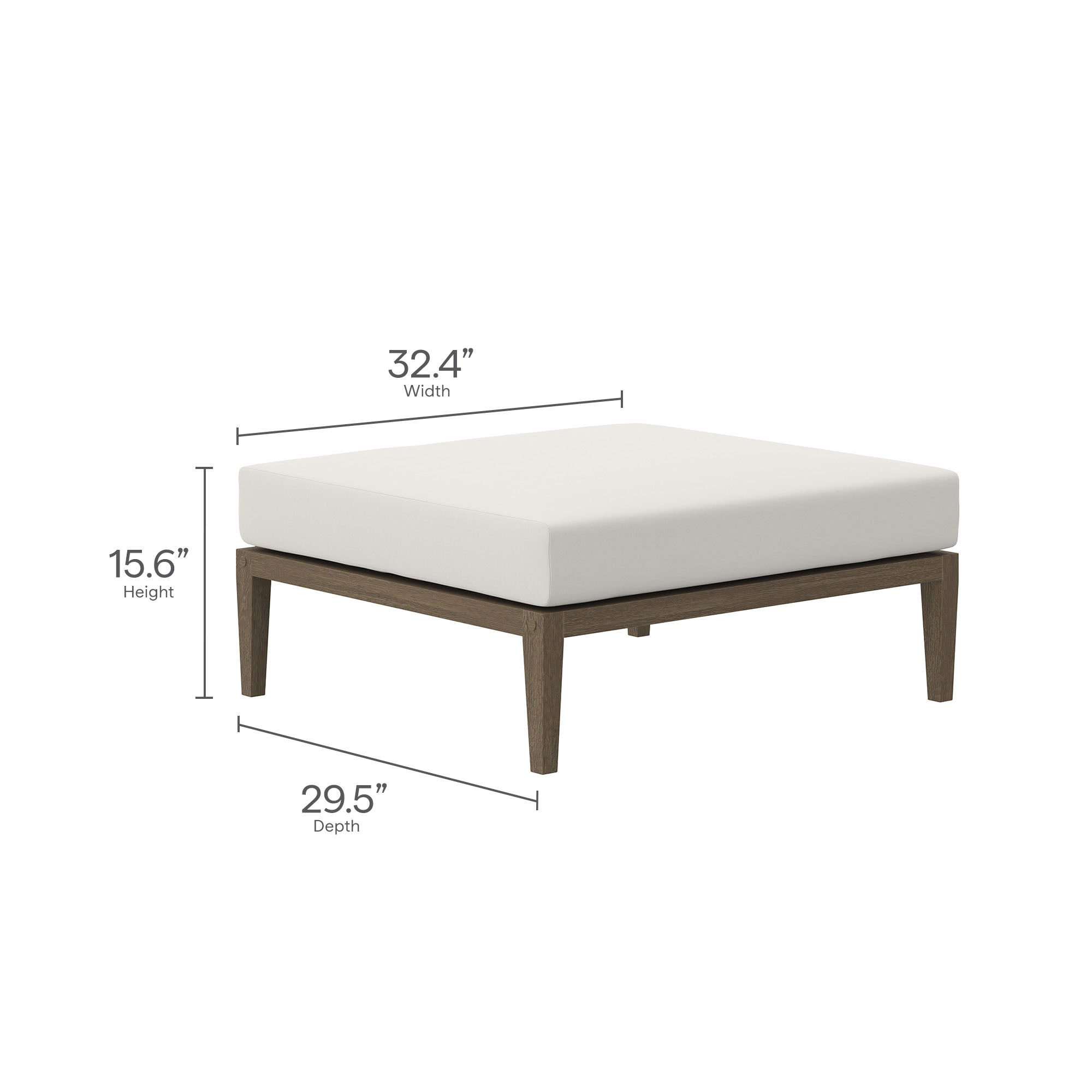 Northlake Outdoor Patio Teak Wood Loveseat and Ottoman Set by Modway - Best Buy Furniture