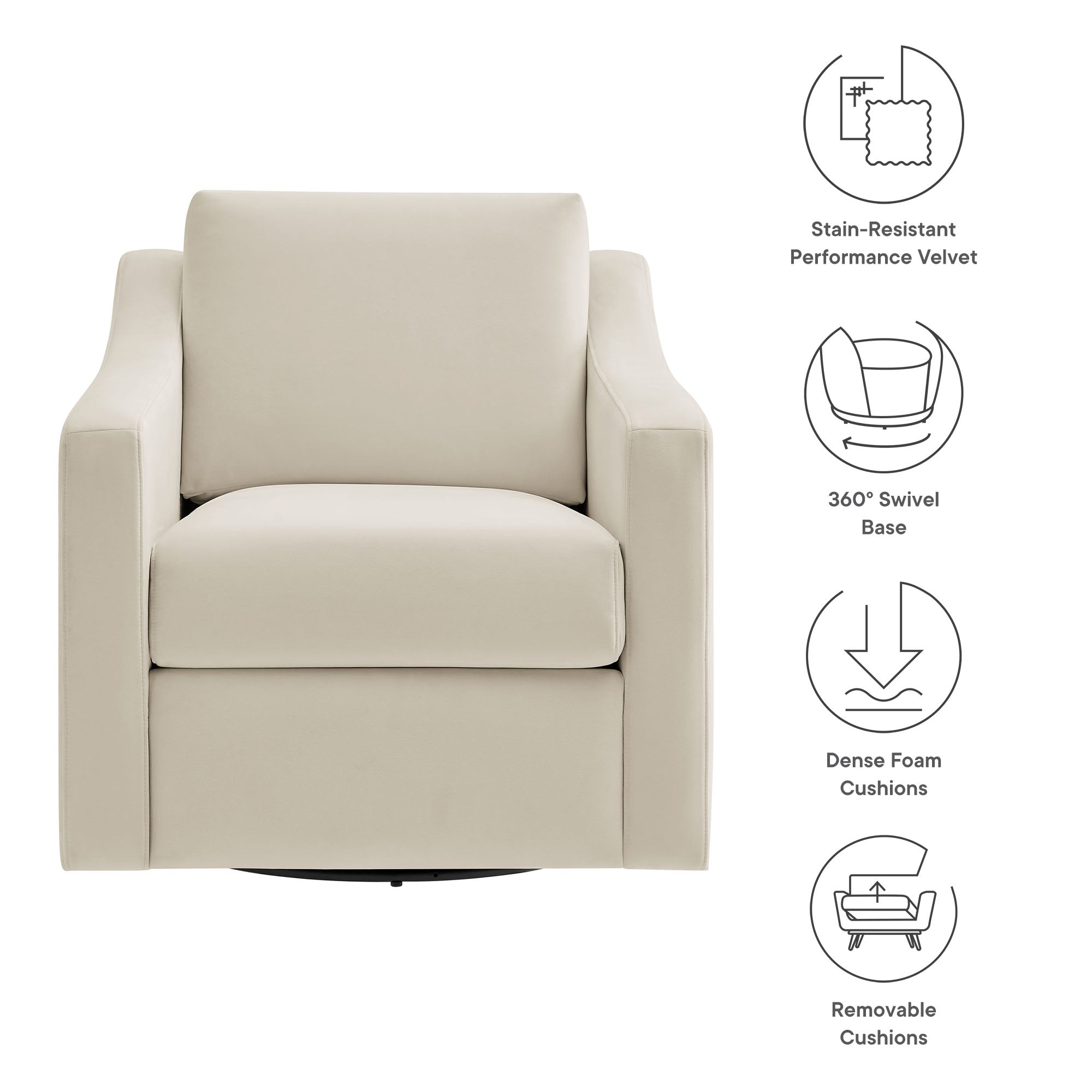 Liora Performance Velvet Armchair by Modway - Best Buy Furniture