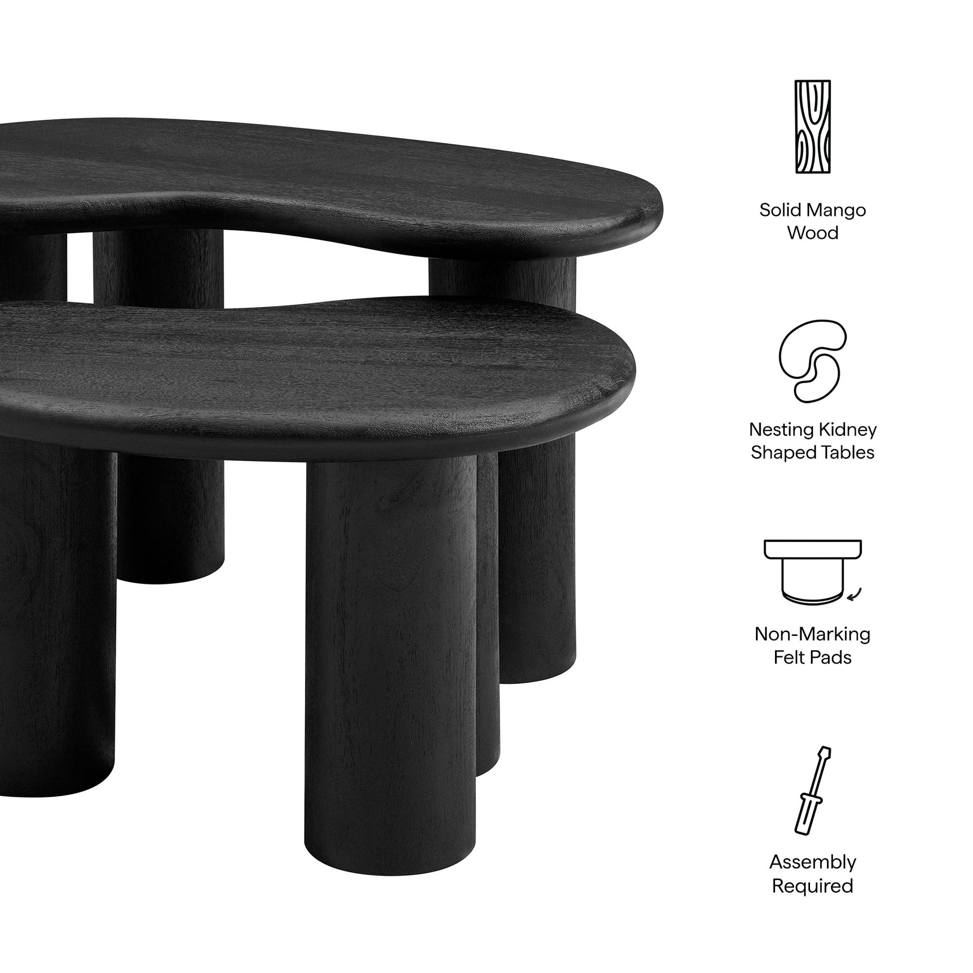 Hackney Mango Wood Nesting Coffee Table Set by Modway - Best Buy Furniture