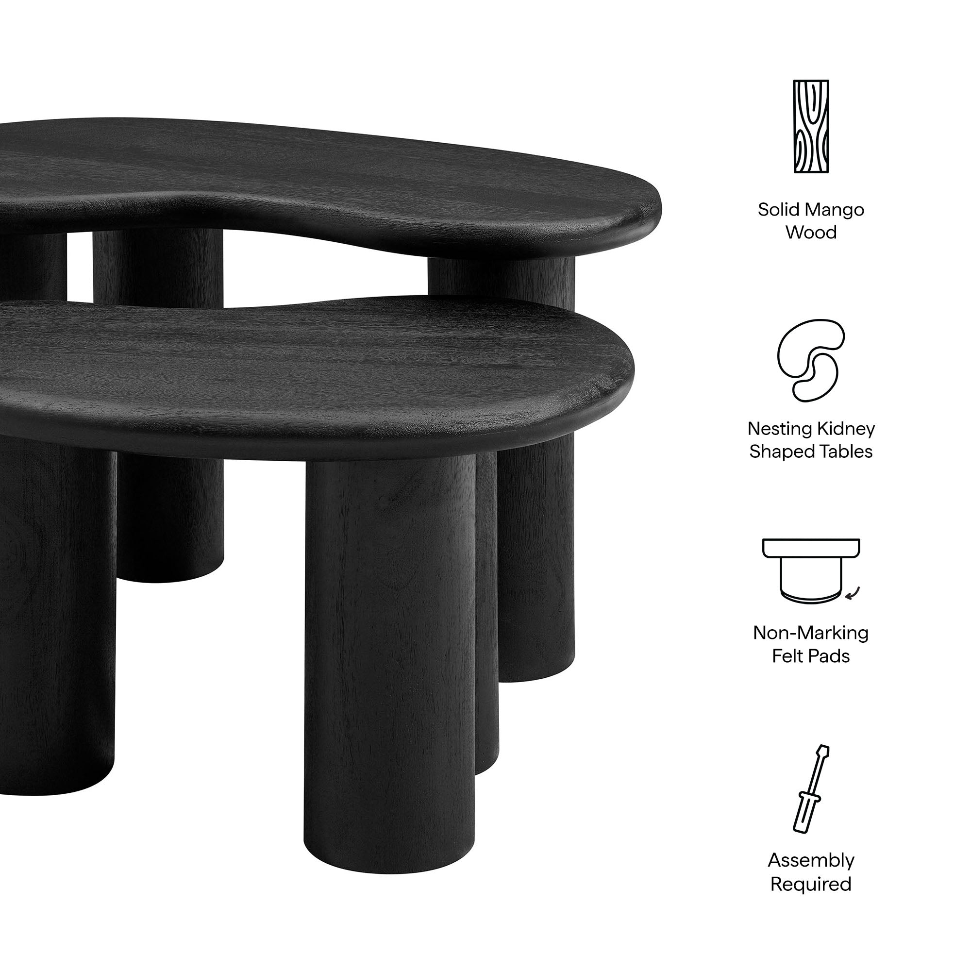 Hackney Mango Wood Nesting Coffee Table Set by Modway - Best Buy Furniture