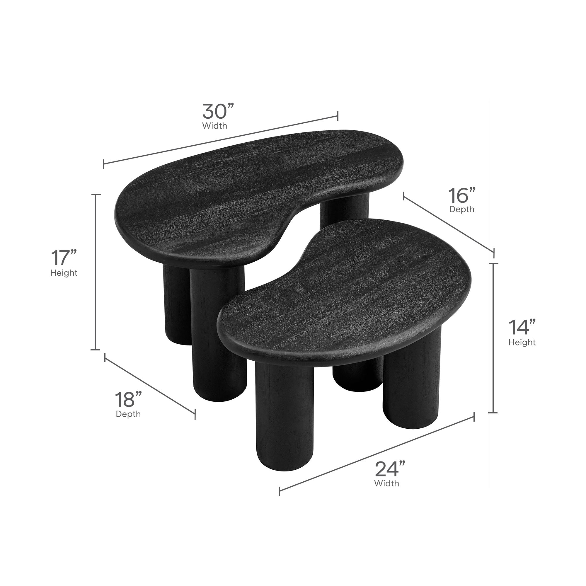 Hackney Mango Wood Nesting Coffee Table Set by Modway - Best Buy Furniture