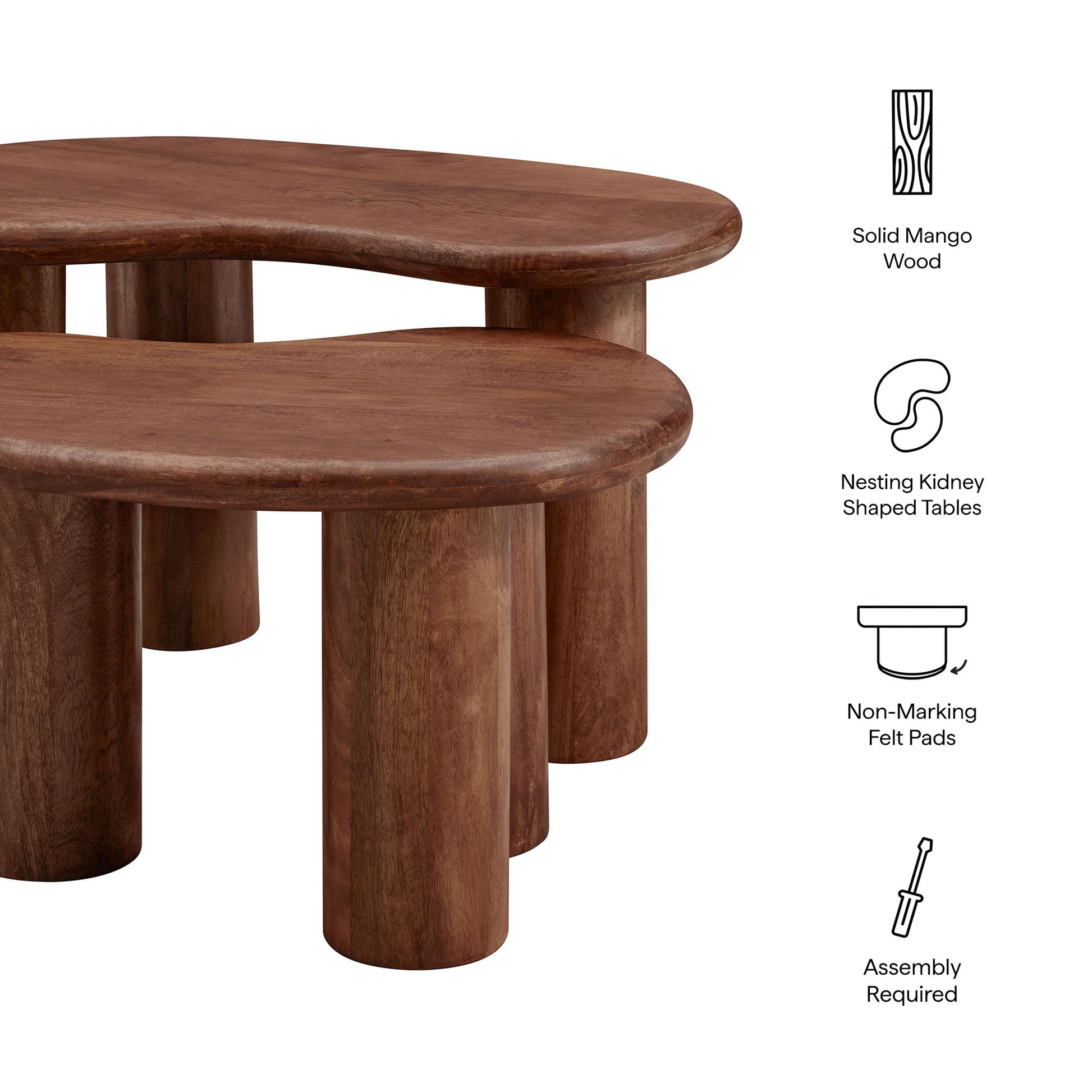 Hackney Mango Wood Nesting Coffee Table Set by Modway - Best Buy Furniture