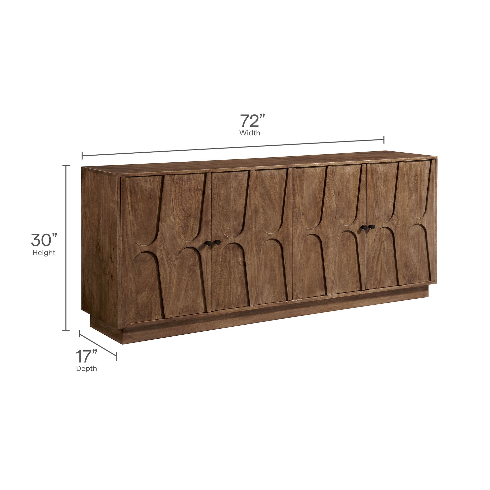 Veda 72" Mango Wood Sideboard Cabinet by Modway - Best Buy Furniture