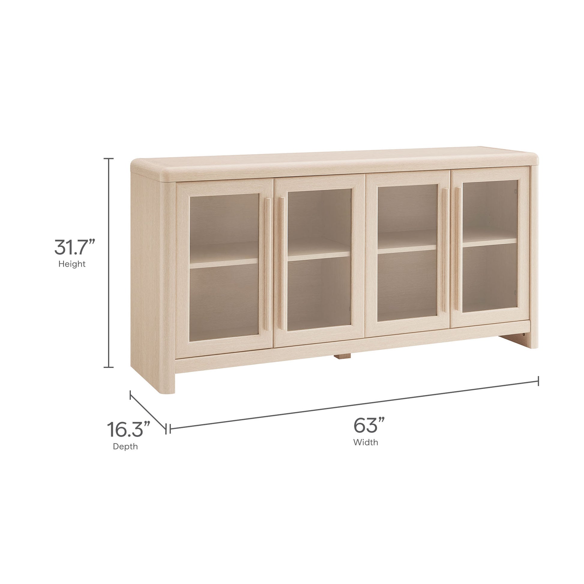 Evren 4-Door Sideboard Storage Display Cabinet by Modway - Best Buy Furniture