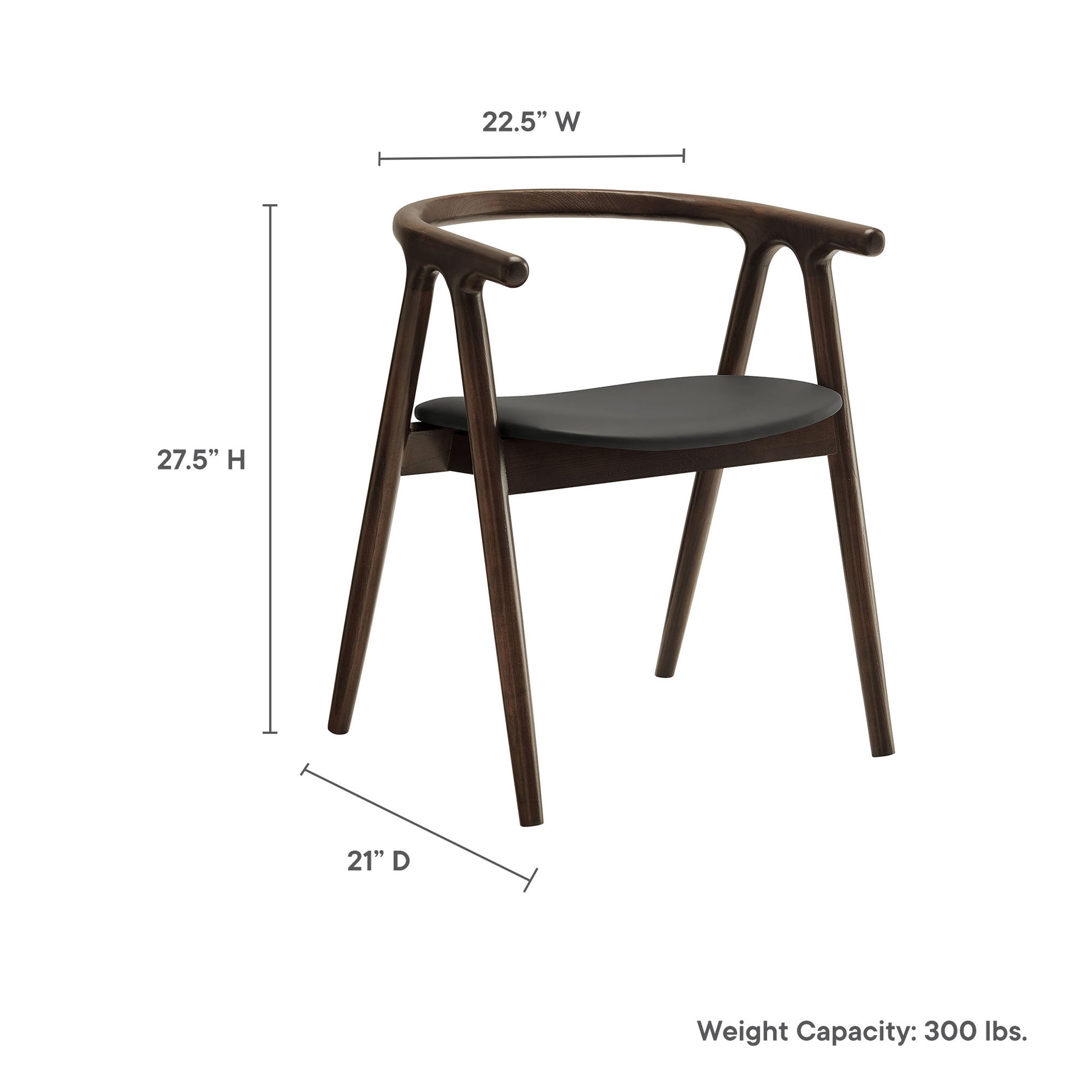 Henry Vegan Leather and Wood Dining Chair by Modway - Best Buy Furniture