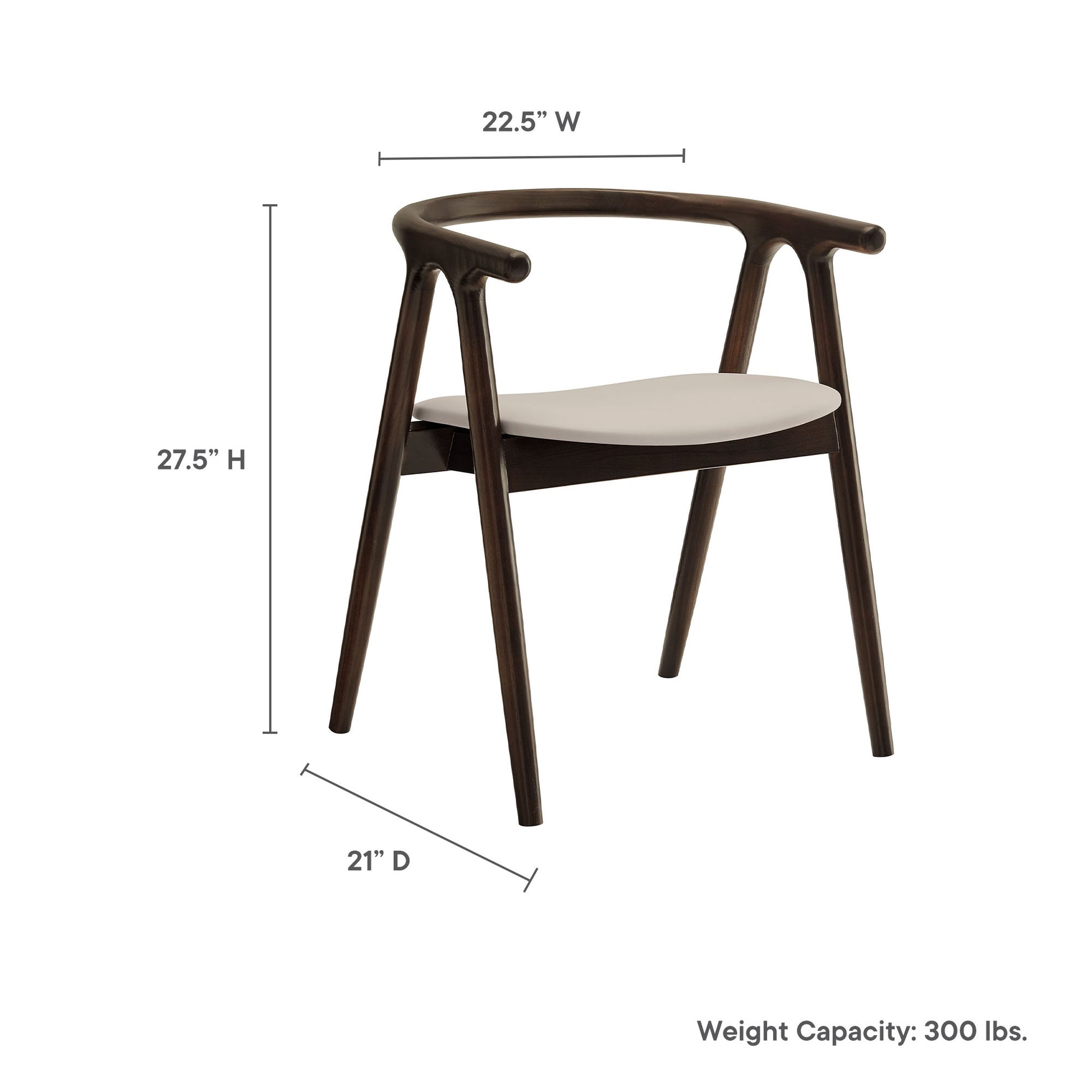 Henry Vegan Leather and Wood Dining Chair by Modway - Best Buy Furniture