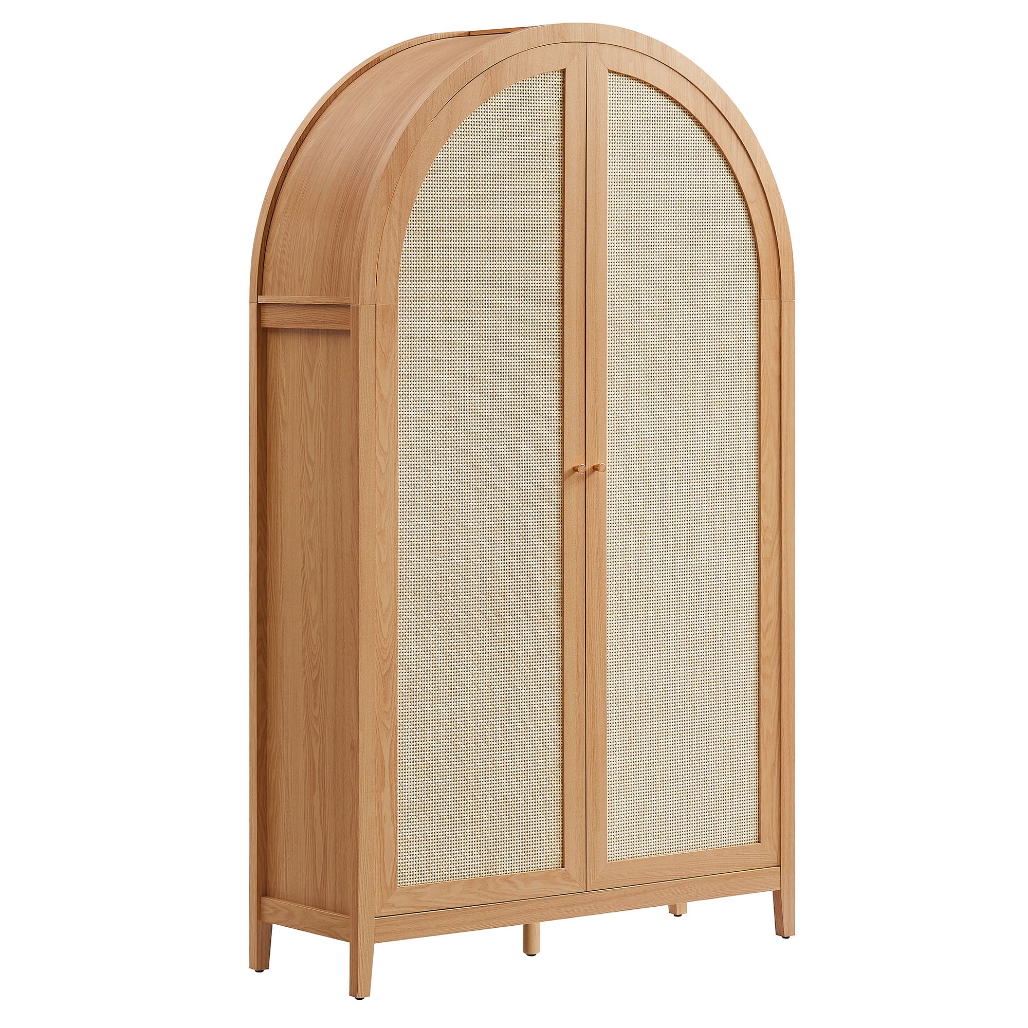 Calista 79" Tall Wide Rattan Arched Storage Cabinet by Modway - Best Buy Furniture