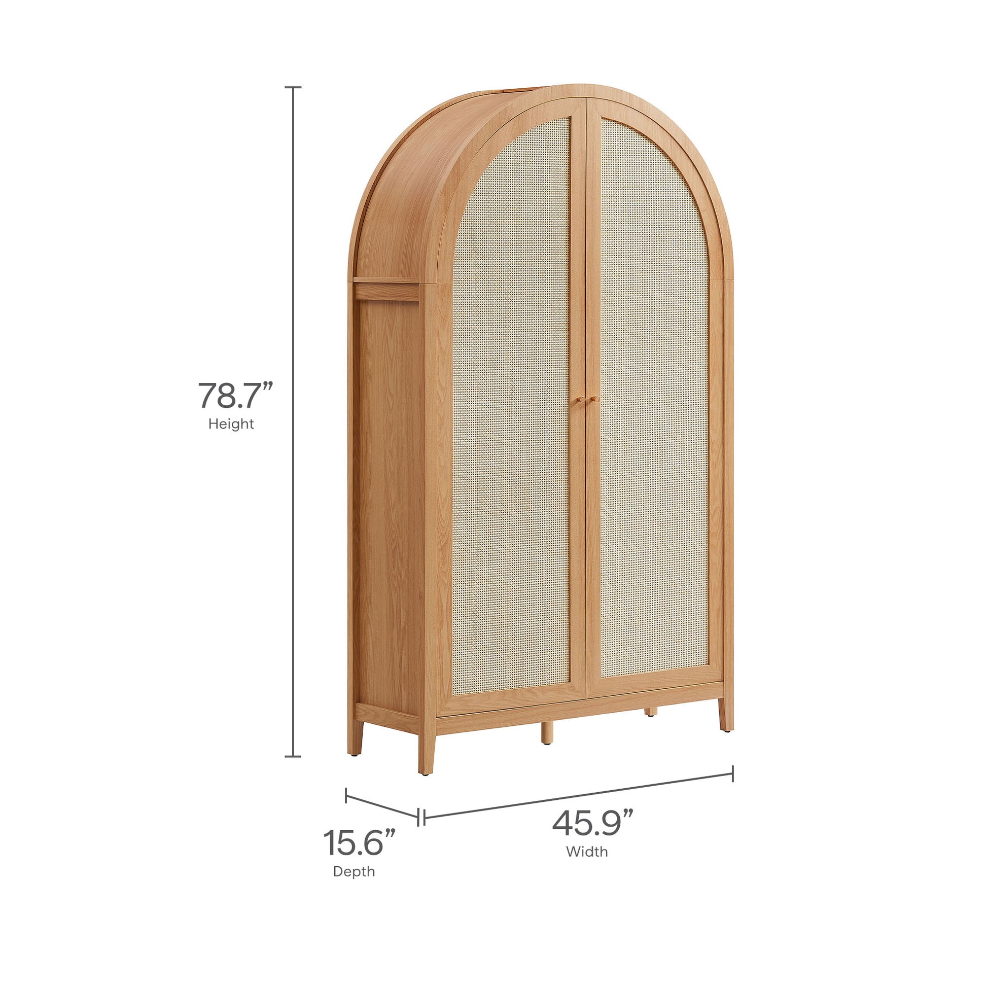 Calista 79" Tall Wide Rattan Arched Storage Cabinet by Modway - Best Buy Furniture