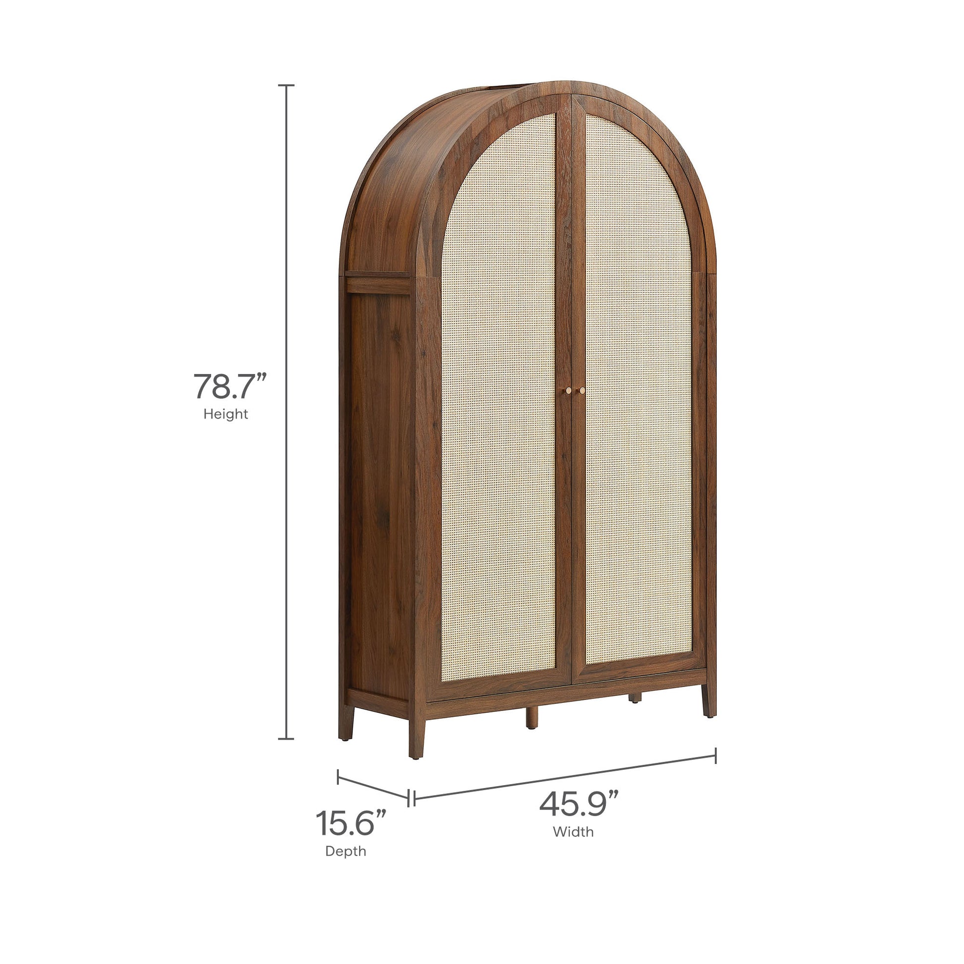 Calista 79" Tall Wide Rattan Arched Storage Cabinet by Modway - Best Buy Furniture