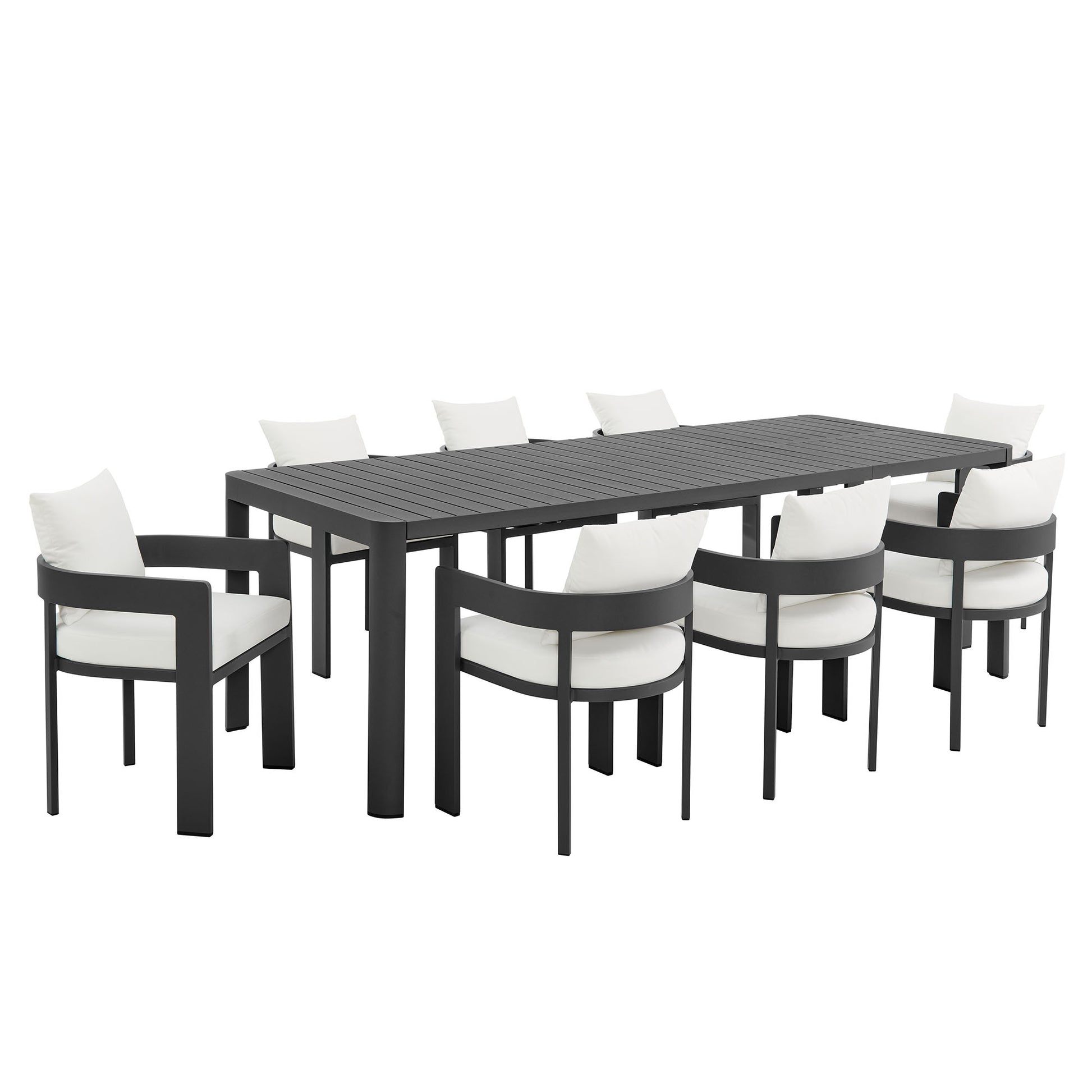 Tahoe 9-Piece Outdoor Patio Aluminum Dining Set With Extendable Table by Modway - Best Buy Furniture
