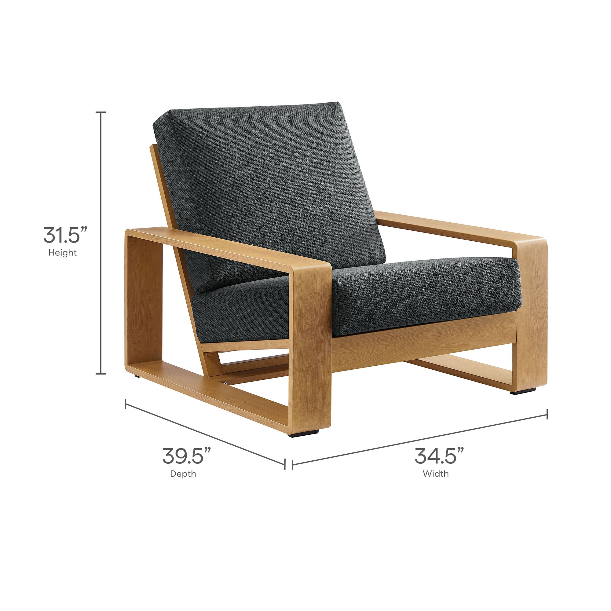 Lirienne Outdoor Patio Aluminum Faux Wood Armchair by Modway - Best Buy Furniture