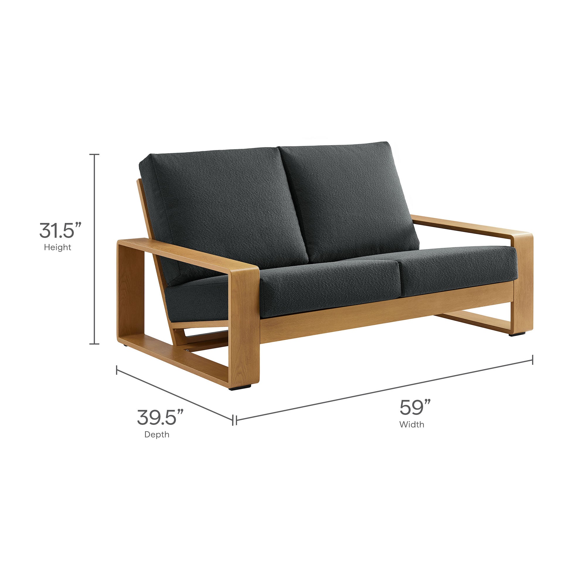 Lirienne 4-Piece Outdoor Patio Aluminum Faux Wood Furniture Set by Modway - Best Buy Furniture