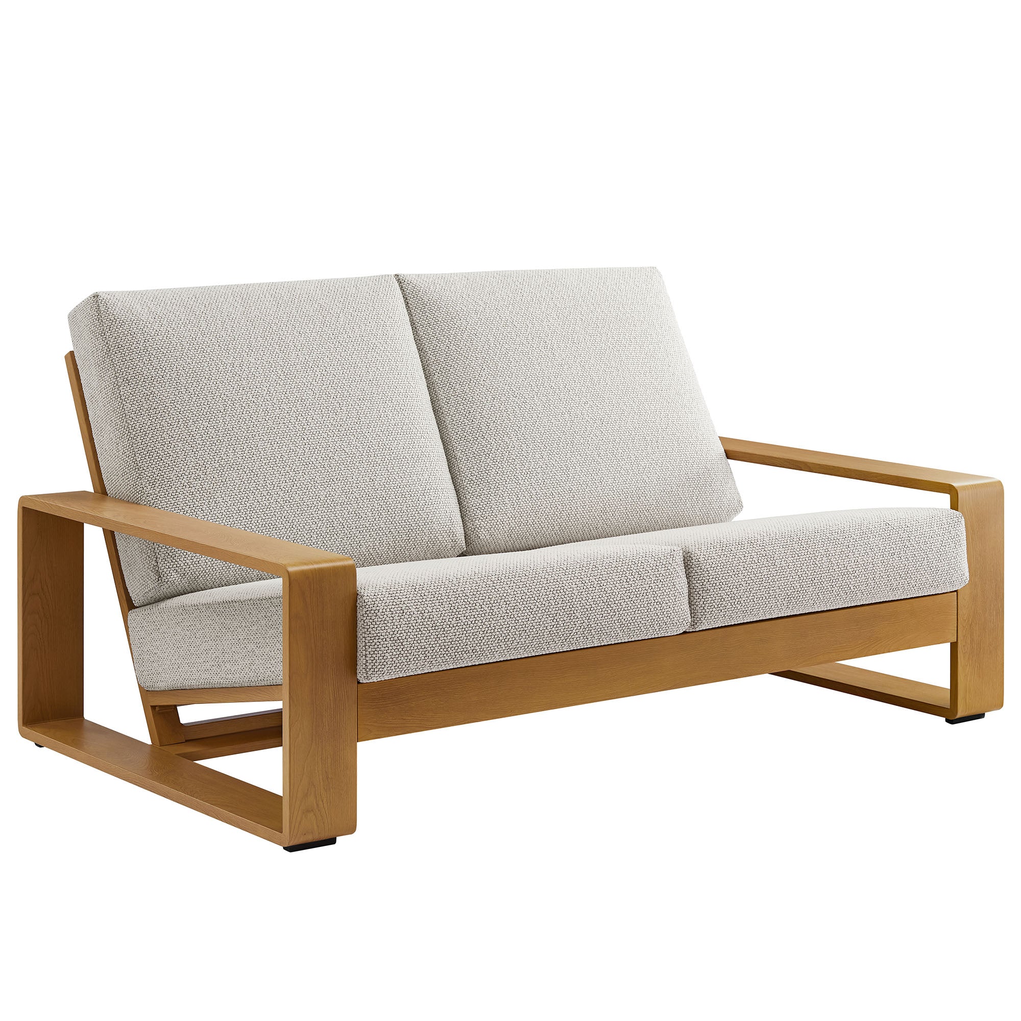 Lirienne Outdoor Patio Aluminum Faux Wood Loveseat by Modway - Best Buy Furniture