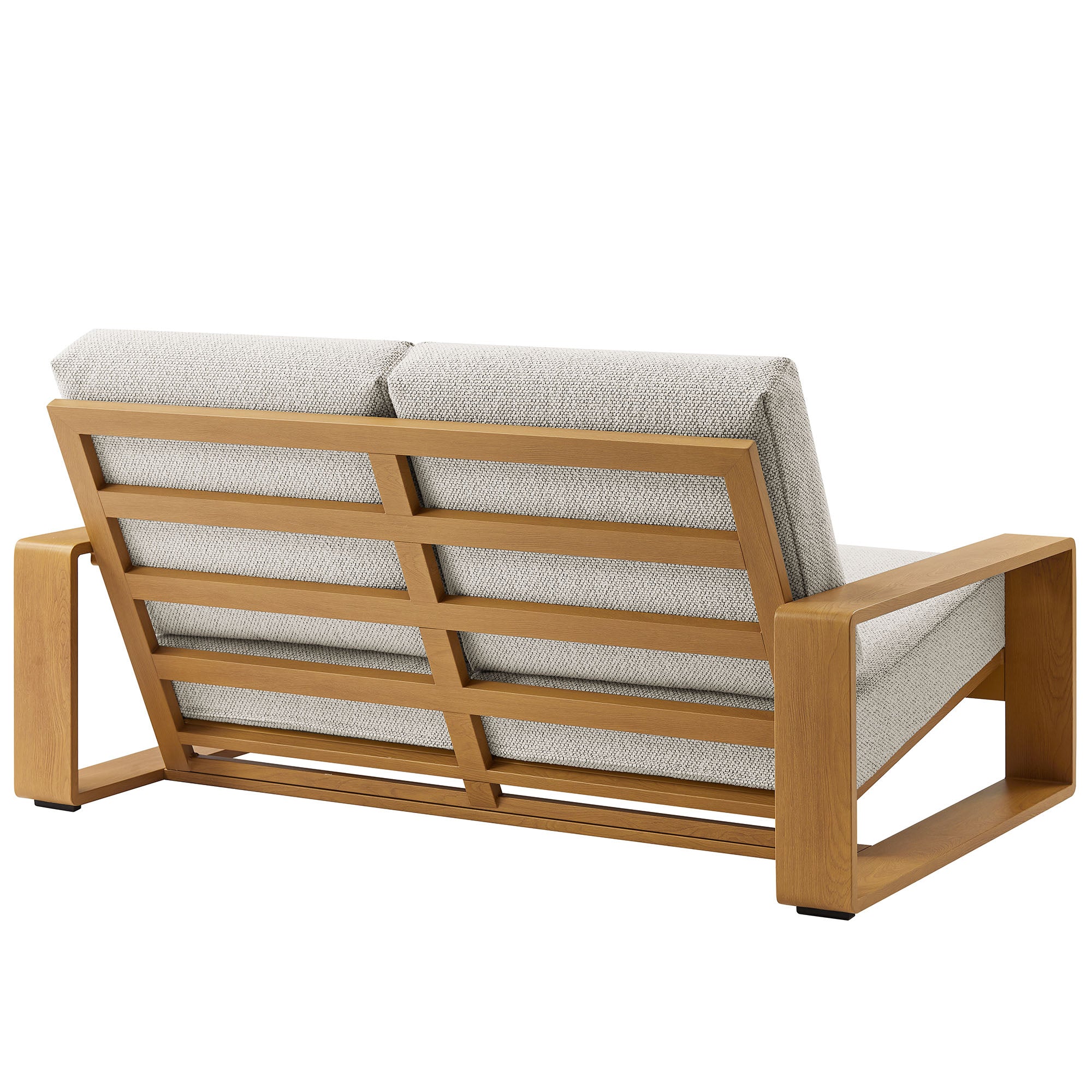 Lirienne Outdoor Patio Aluminum Faux Wood Loveseat by Modway - Best Buy Furniture