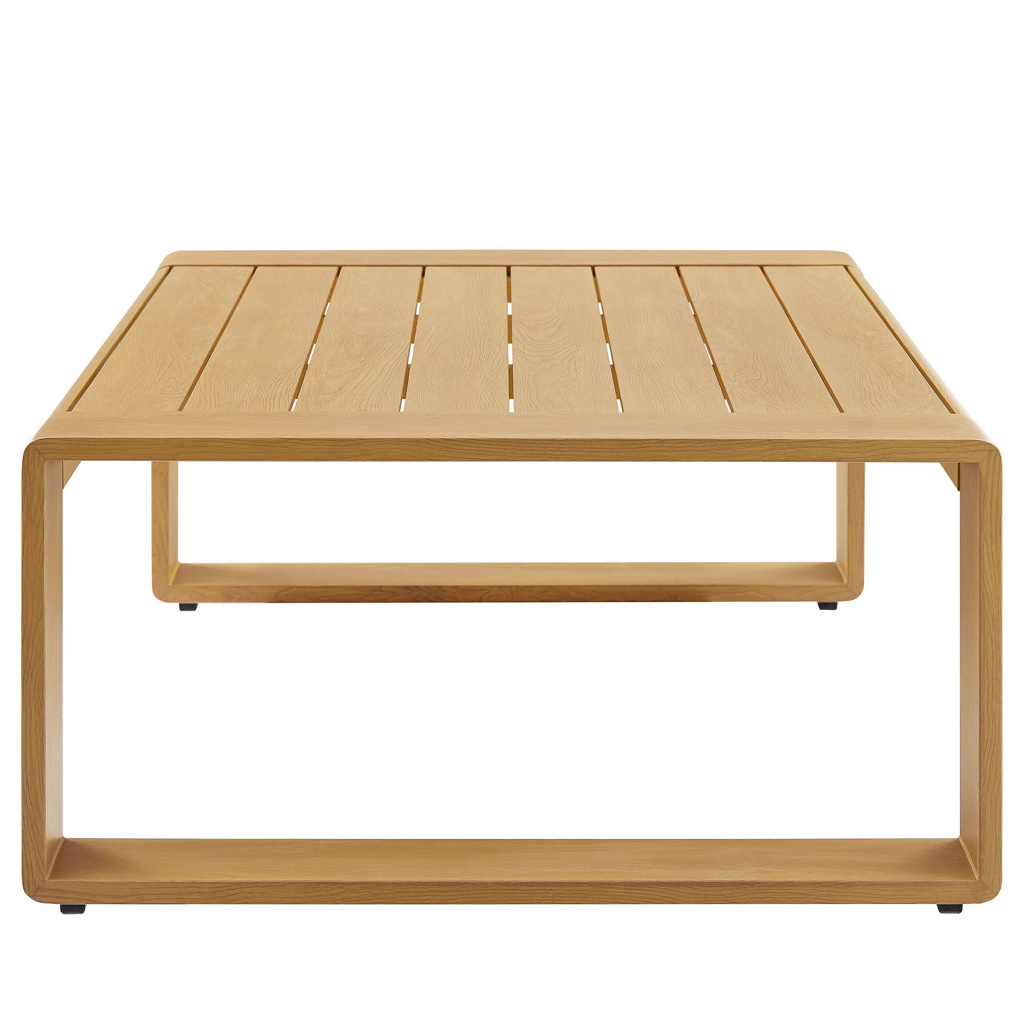 Lirienne Outdoor Patio Aluminum Faux Wood Coffee Table by Modway - Best Buy Furniture