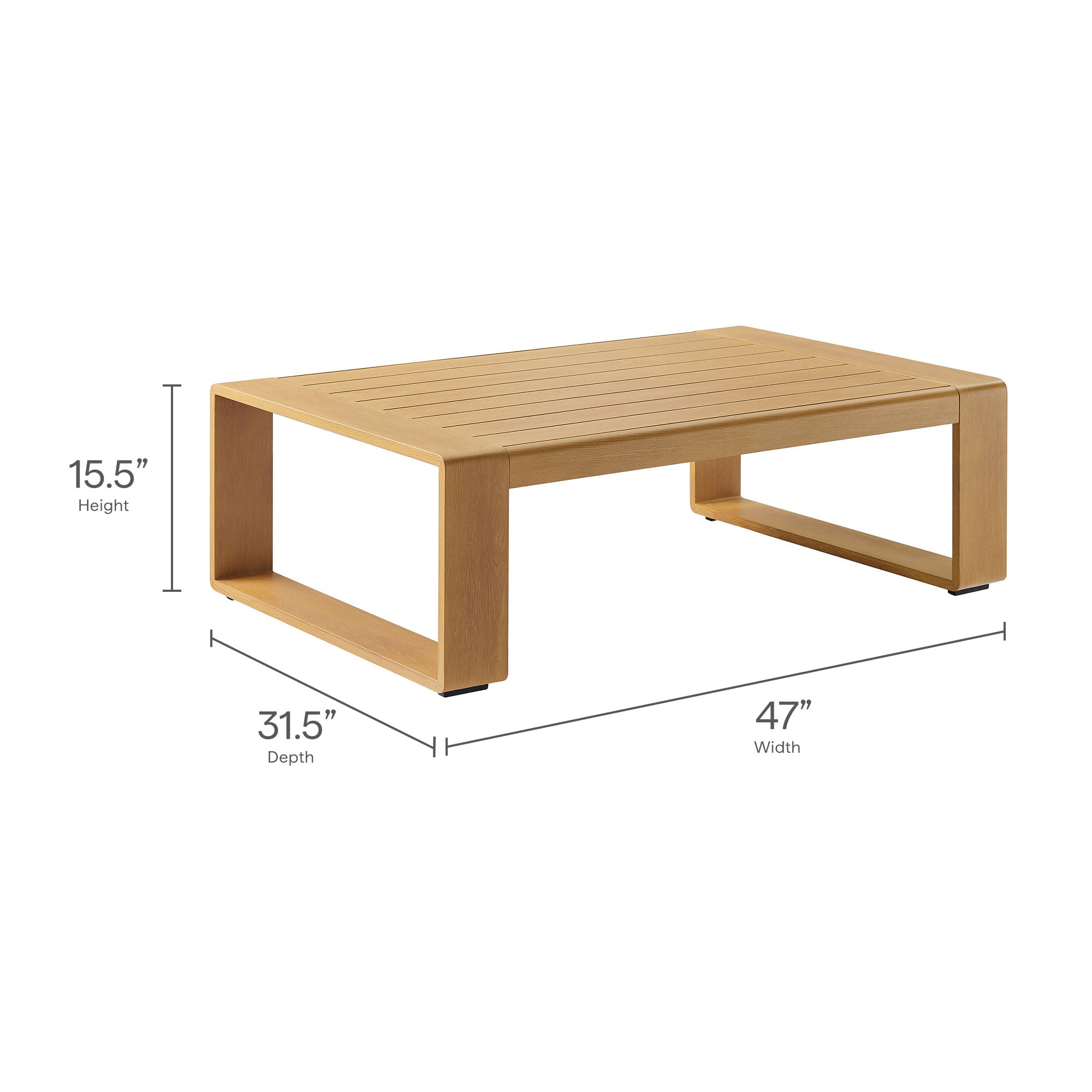 Lirienne 2-Piece Outdoor Patio Aluminum Faux Wood Furniture Set by Modway - Best Buy Furniture