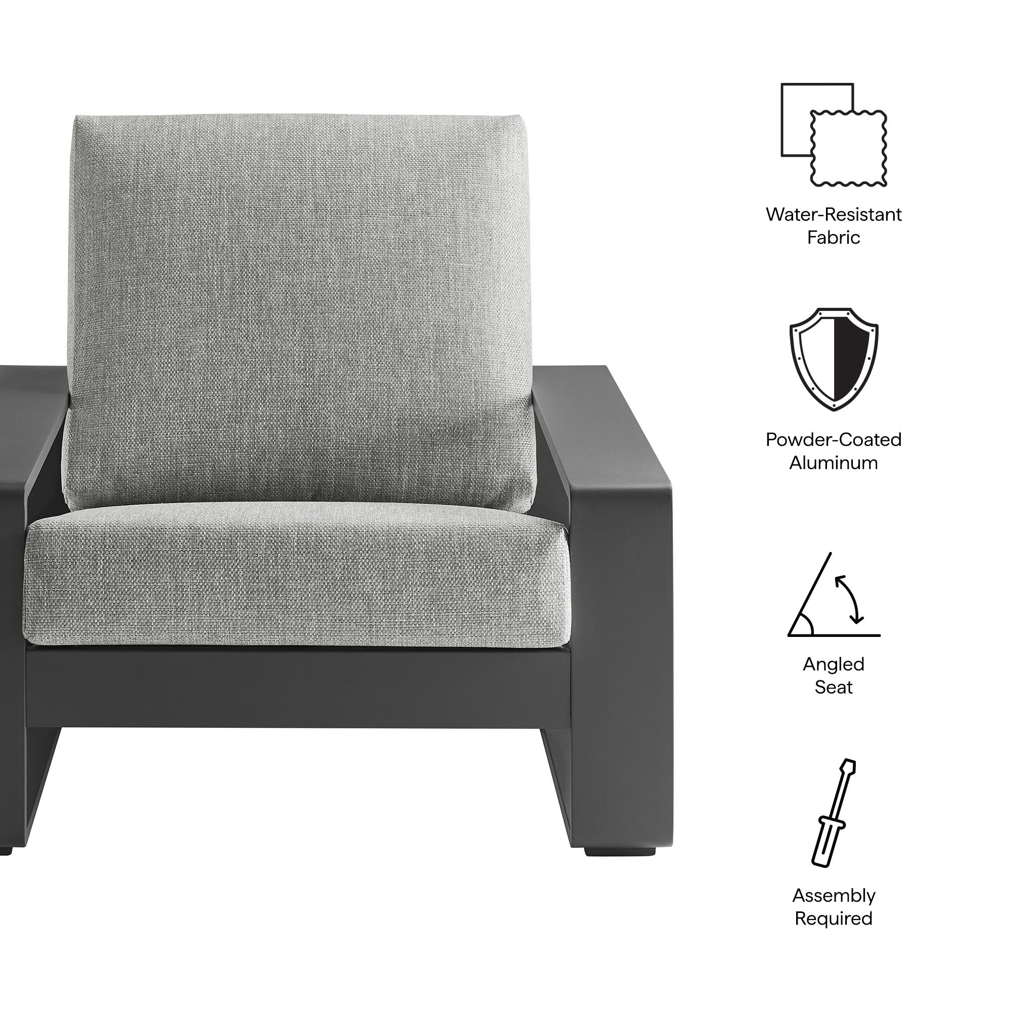 Lirienne Outdoor Patio Aluminum Armchair by Modway - Best Buy Furniture