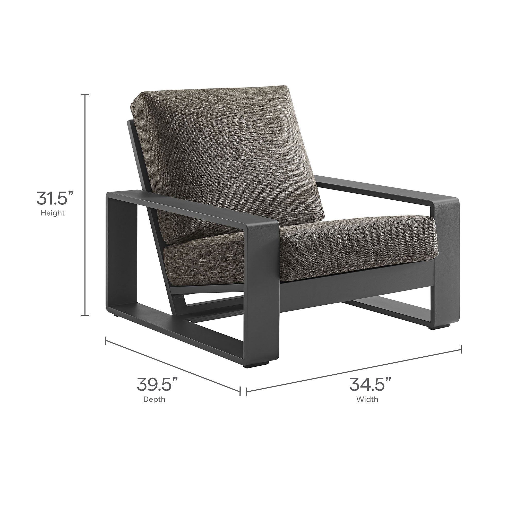 Lirienne Outdoor Patio Aluminum Armchair by Modway - Best Buy Furniture