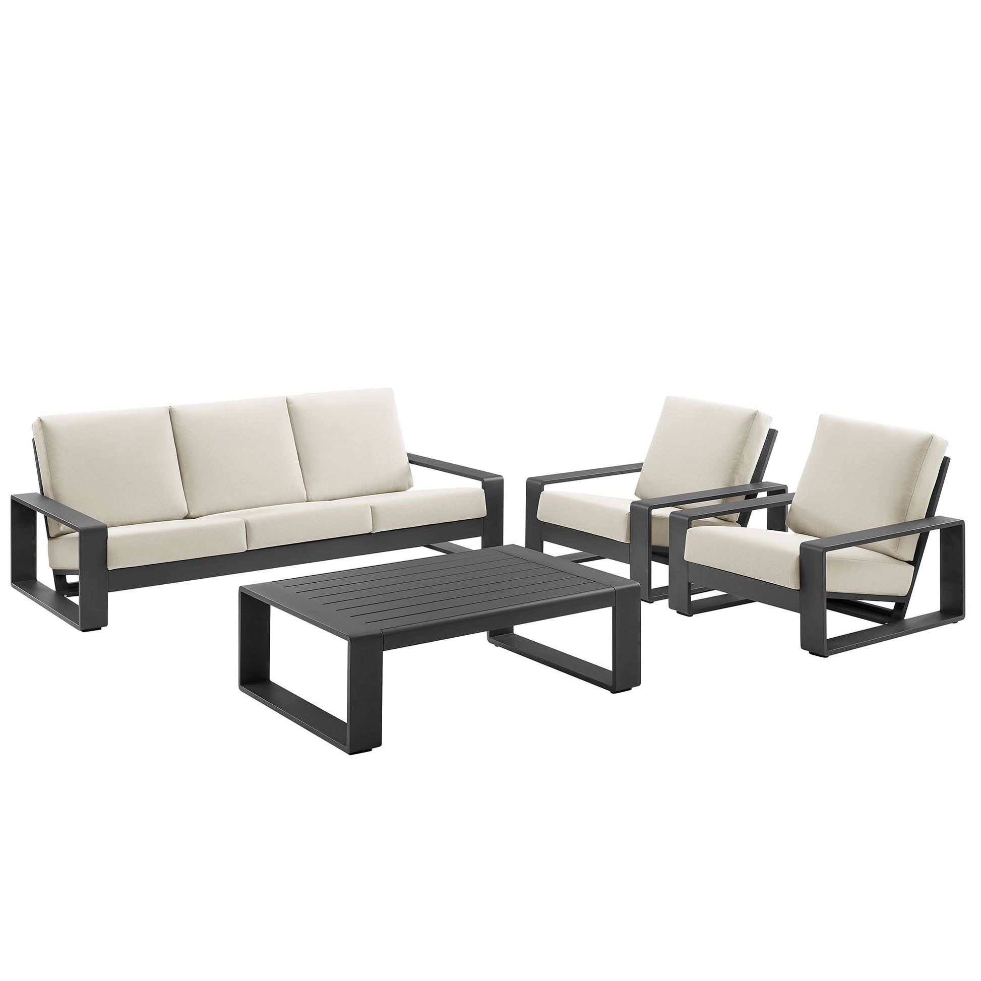 Lirienne 4-Piece Outdoor Patio Aluminum Furniture Set by Modway - Best Buy Furniture