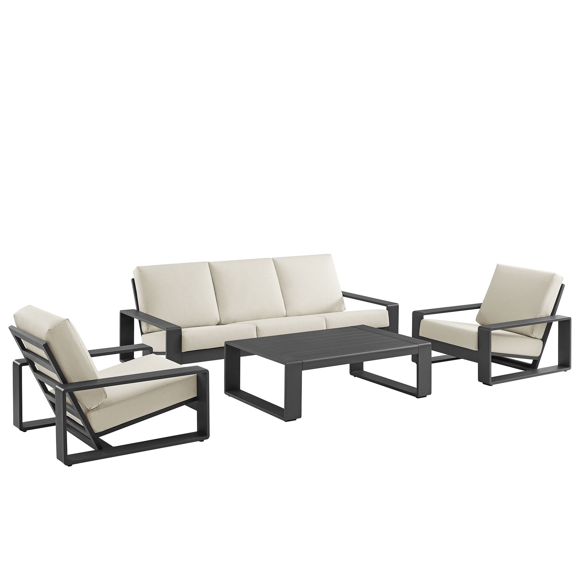 Lirienne 4-Piece Outdoor Patio Aluminum Furniture Set by Modway - Best Buy Furniture