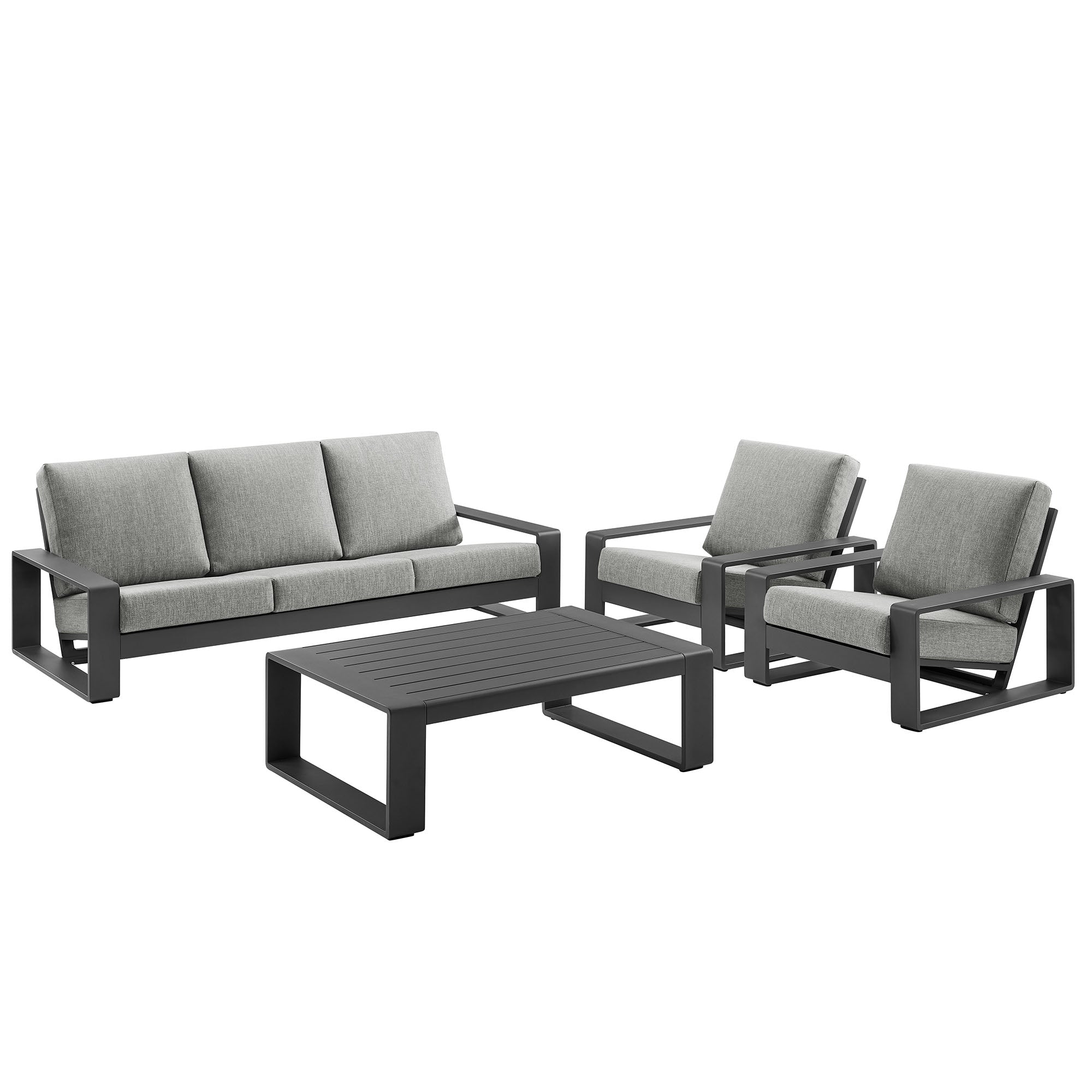 Lirienne 4-Piece Outdoor Patio Aluminum Furniture Set by Modway - Best Buy Furniture