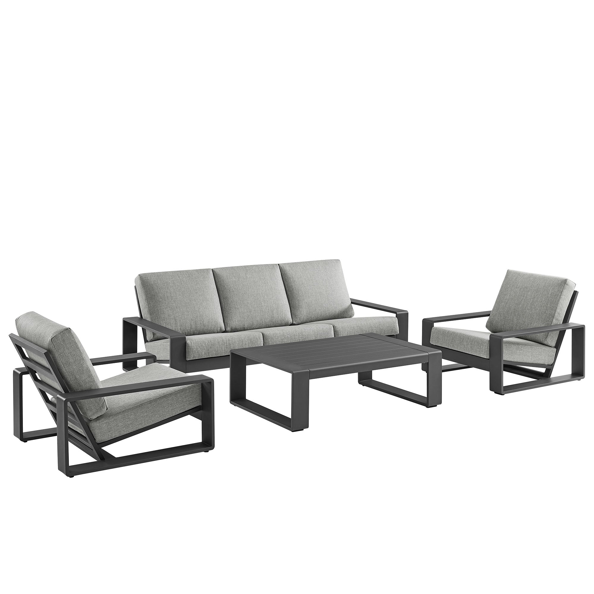 Lirienne 4-Piece Outdoor Patio Aluminum Furniture Set by Modway - Best Buy Furniture