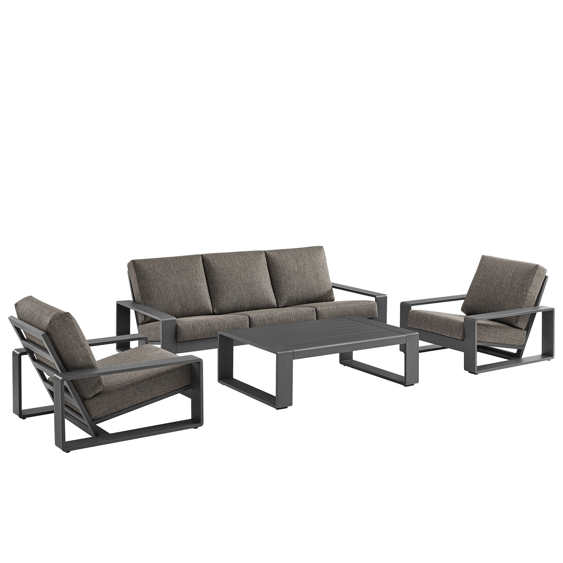 Lirienne 4-Piece Outdoor Patio Aluminum Furniture Set by Modway - Best Buy Furniture