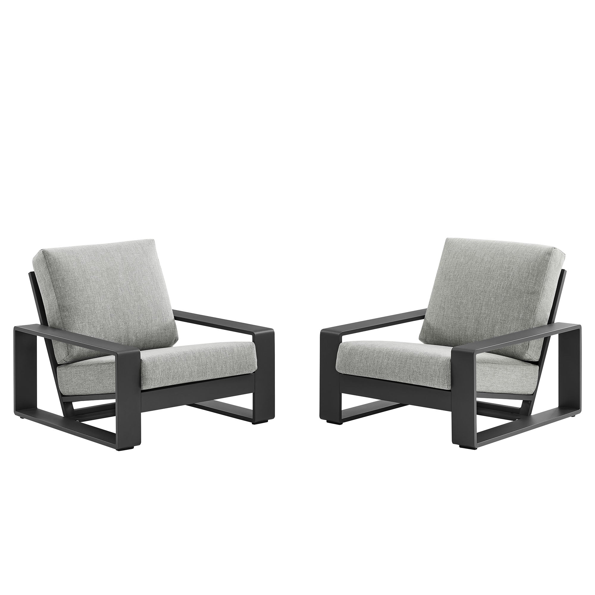 Lirienne Outdoor Patio Aluminum Faux Wood Armchairs Set of 2 by Modway - Best Buy Furniture