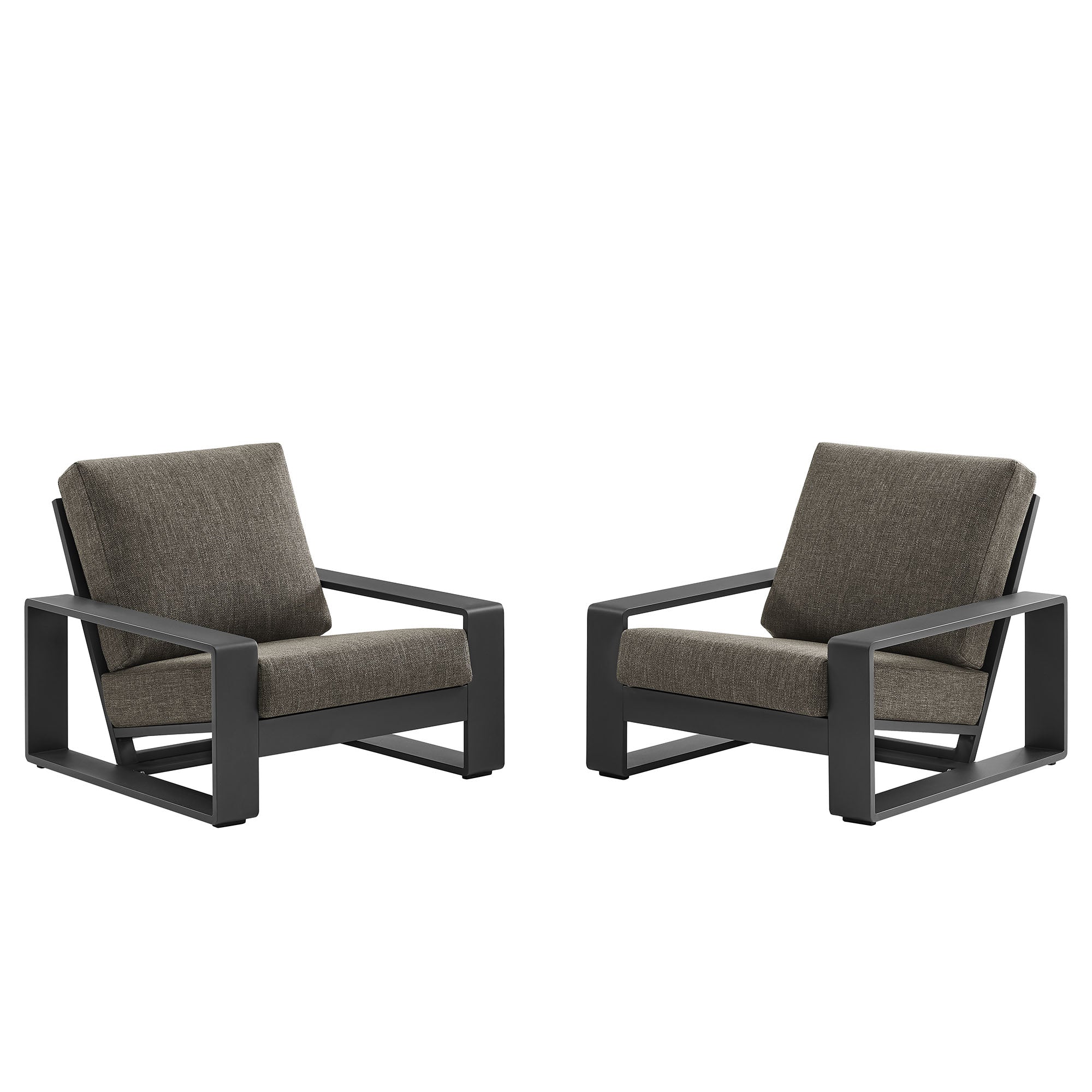 Lirienne Outdoor Patio Aluminum Faux Wood Armchairs Set of 2 by Modway - Best Buy Furniture
