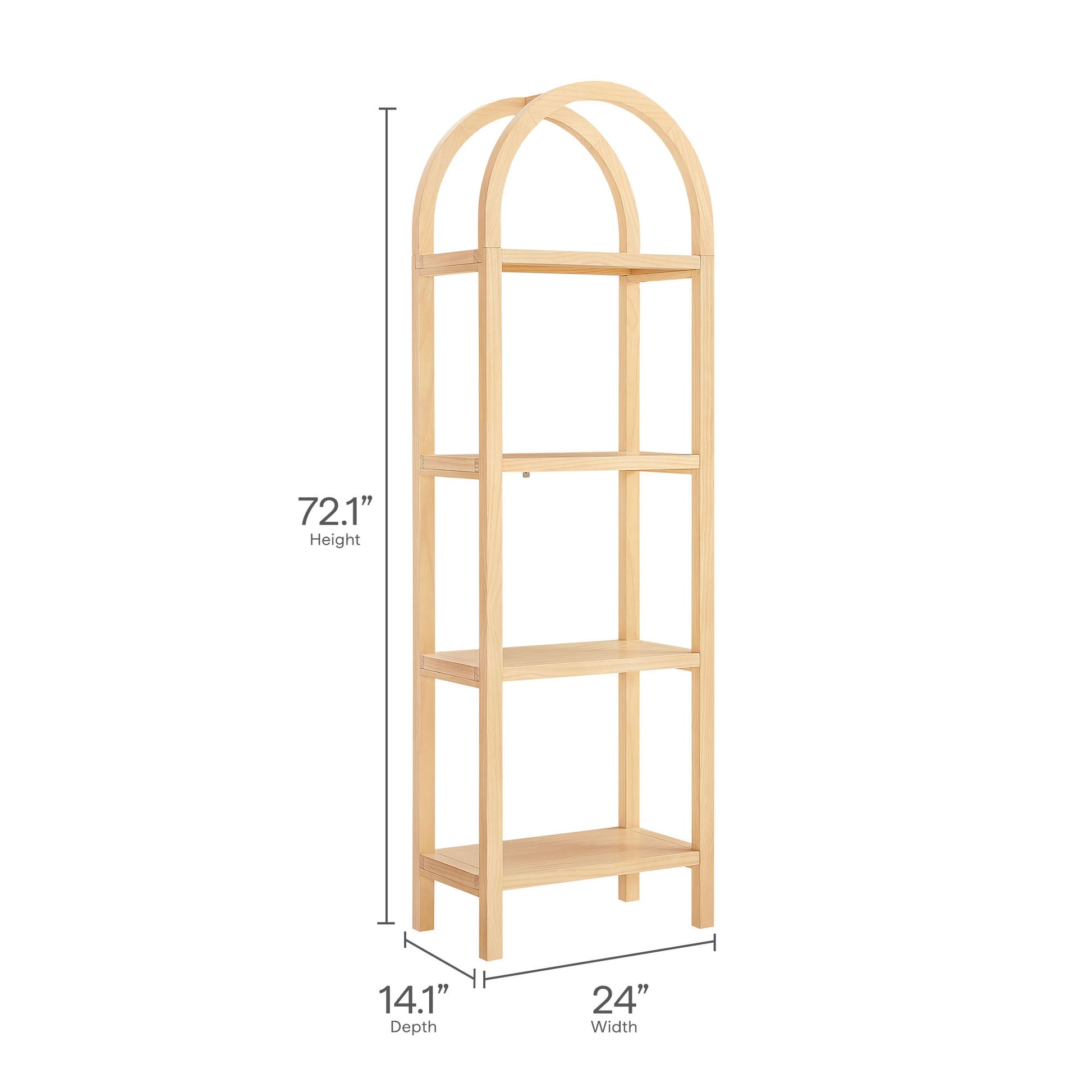 Vexley 72 Inch Tall Narrow Arched Bookshelf by Modway - Best Buy Furniture