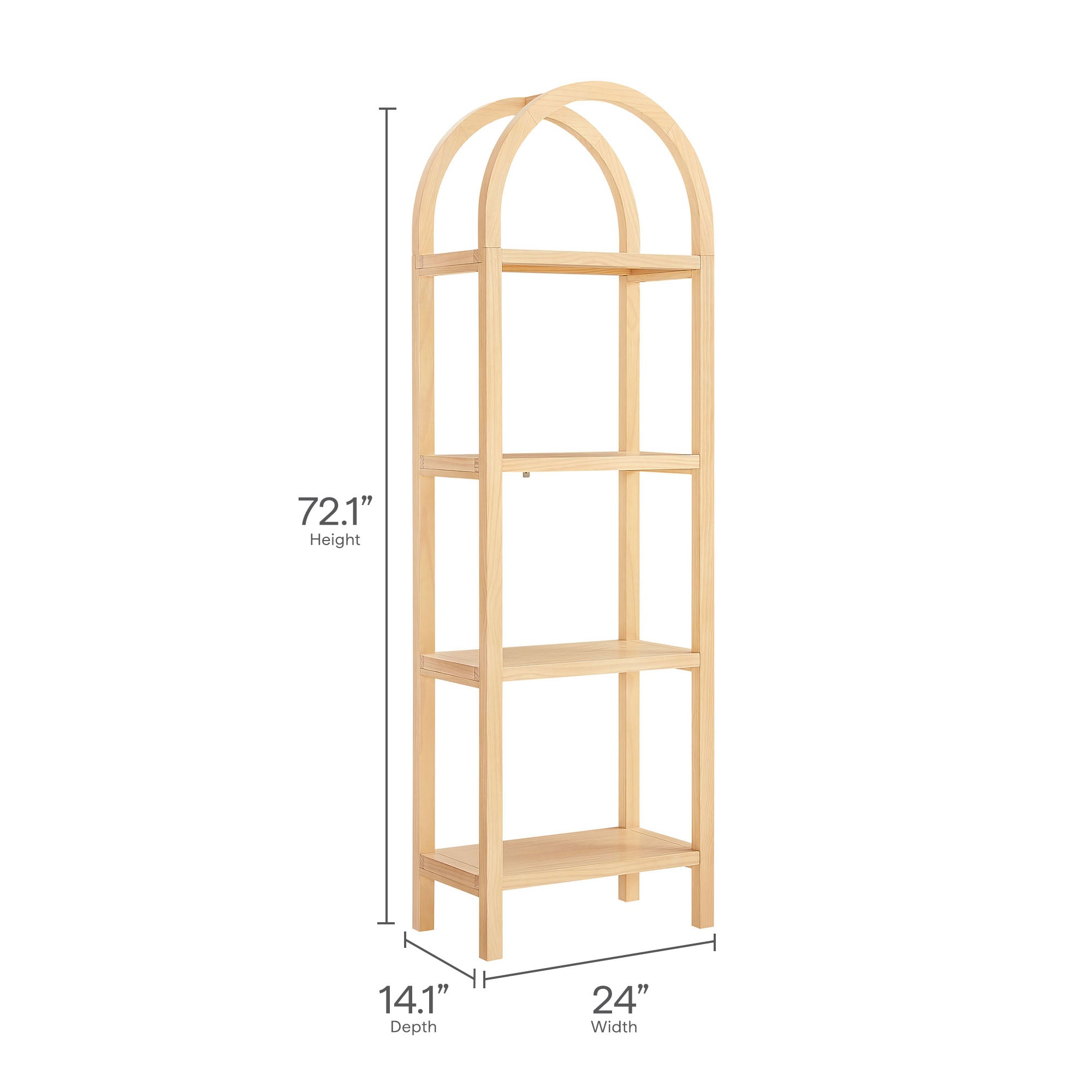 Vexley 72 Inch Tall Narrow Arched Bookshelf by Modway - Best Buy Furniture