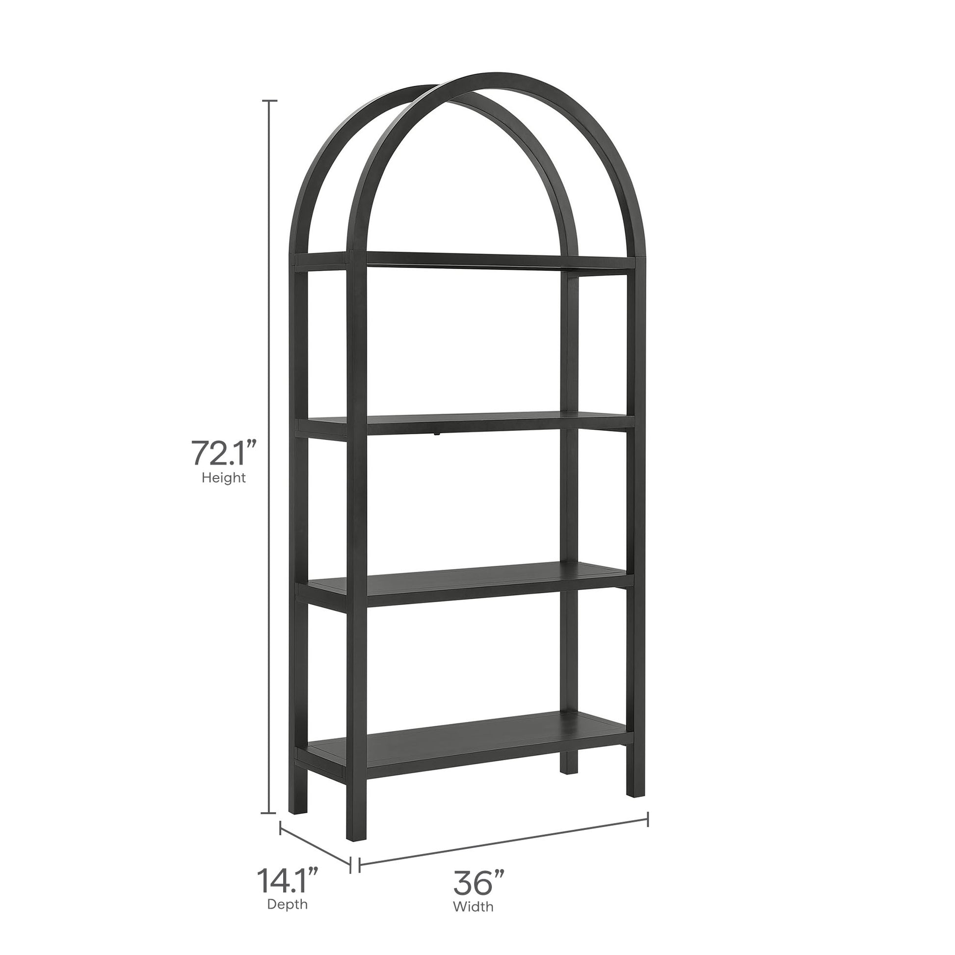 Vexley 72 Inch Large Arched Bookshelf by Modway - Best Buy Furniture